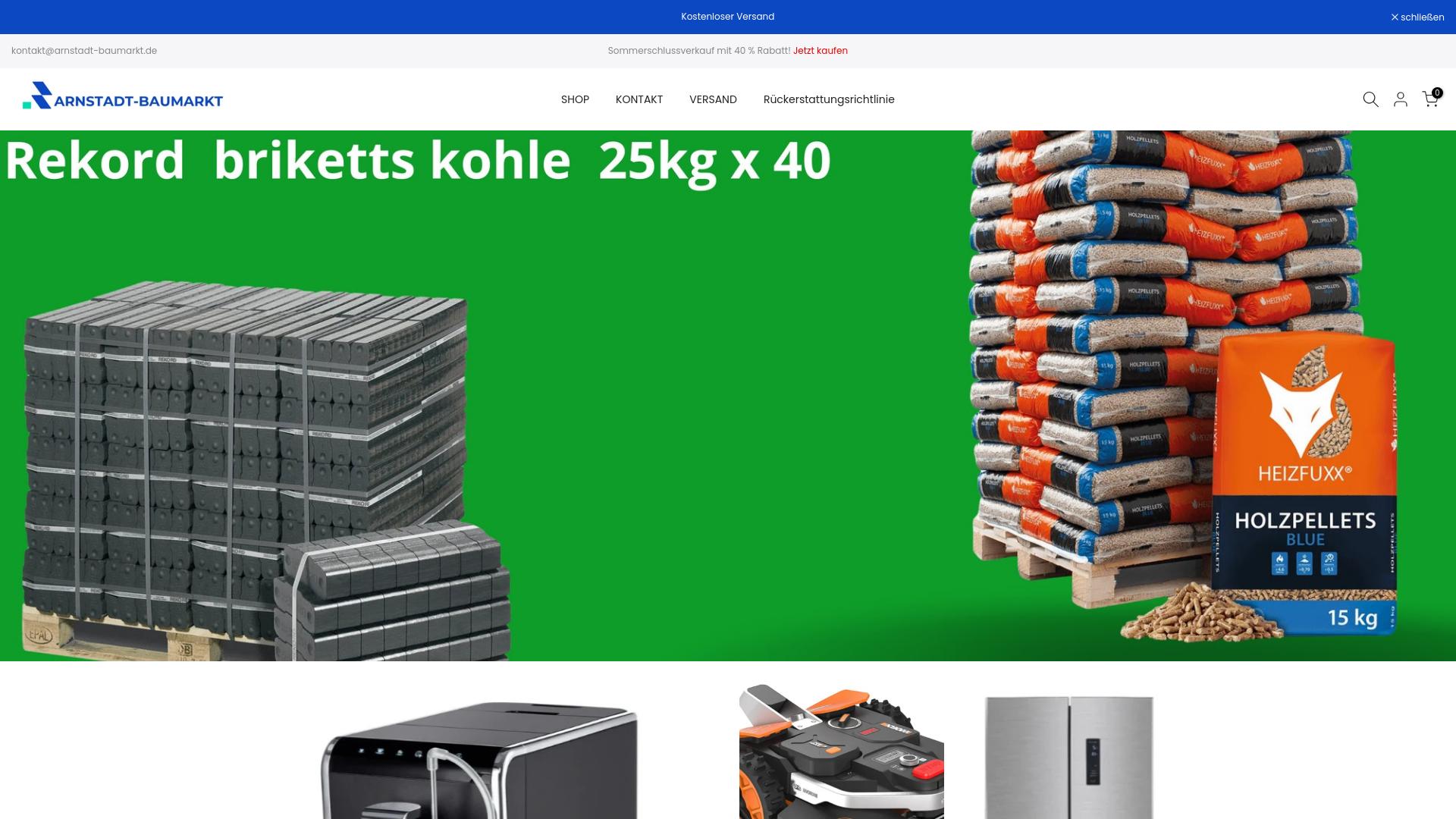 Screenshot arnstadt-baumarkt.de