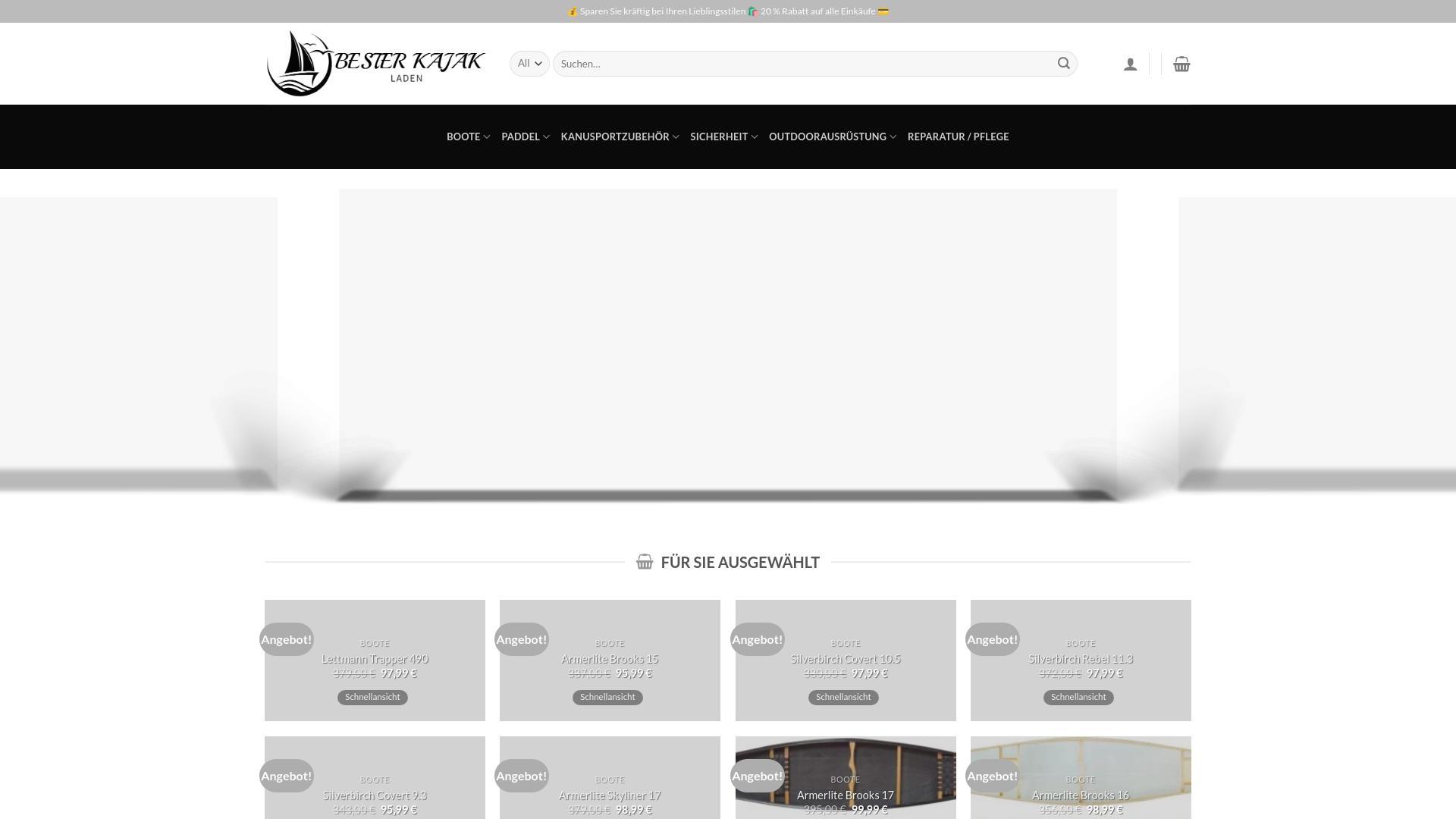 Screenshot besterkajak.com