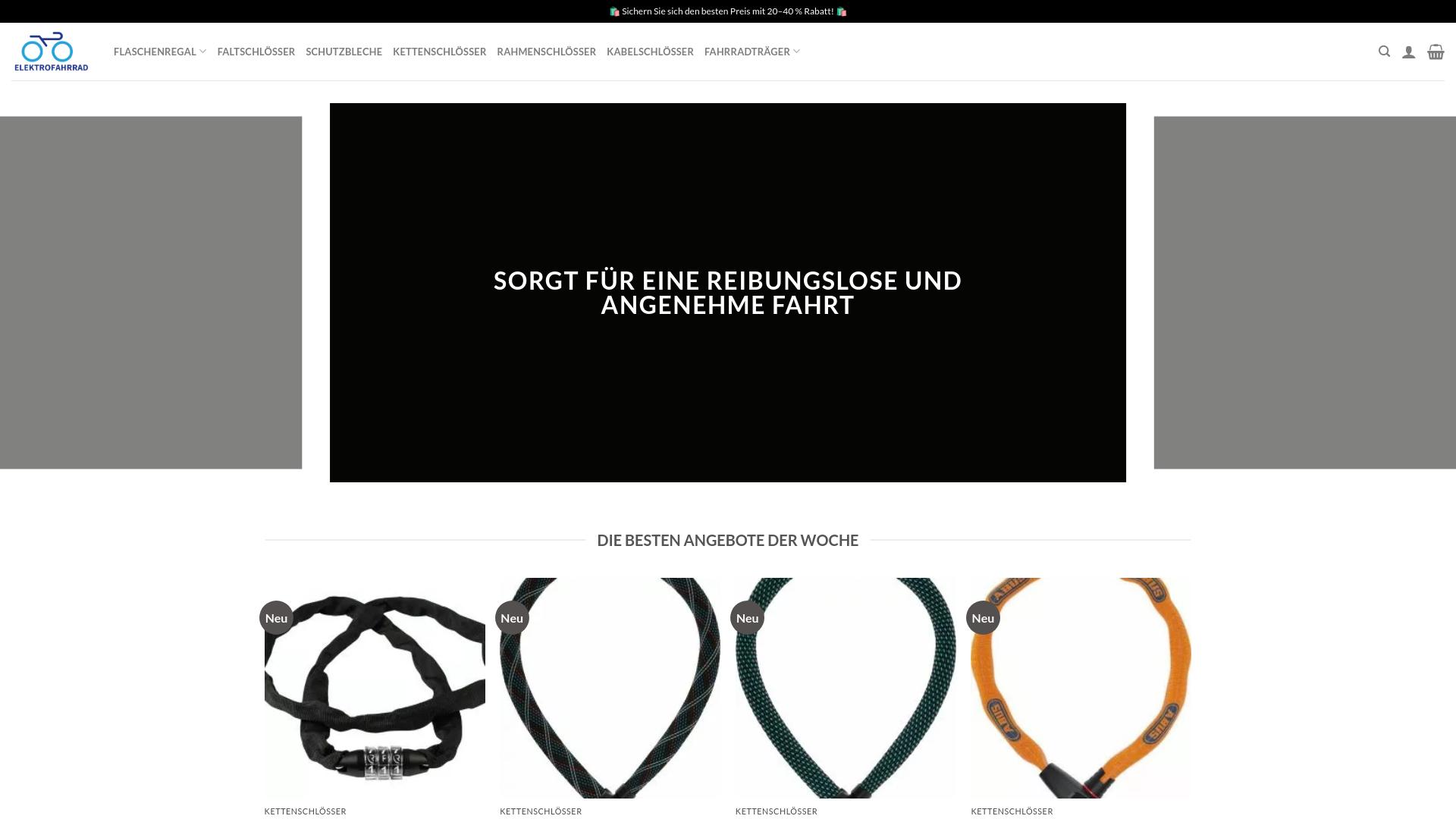 Screenshot bikechainlockde.com