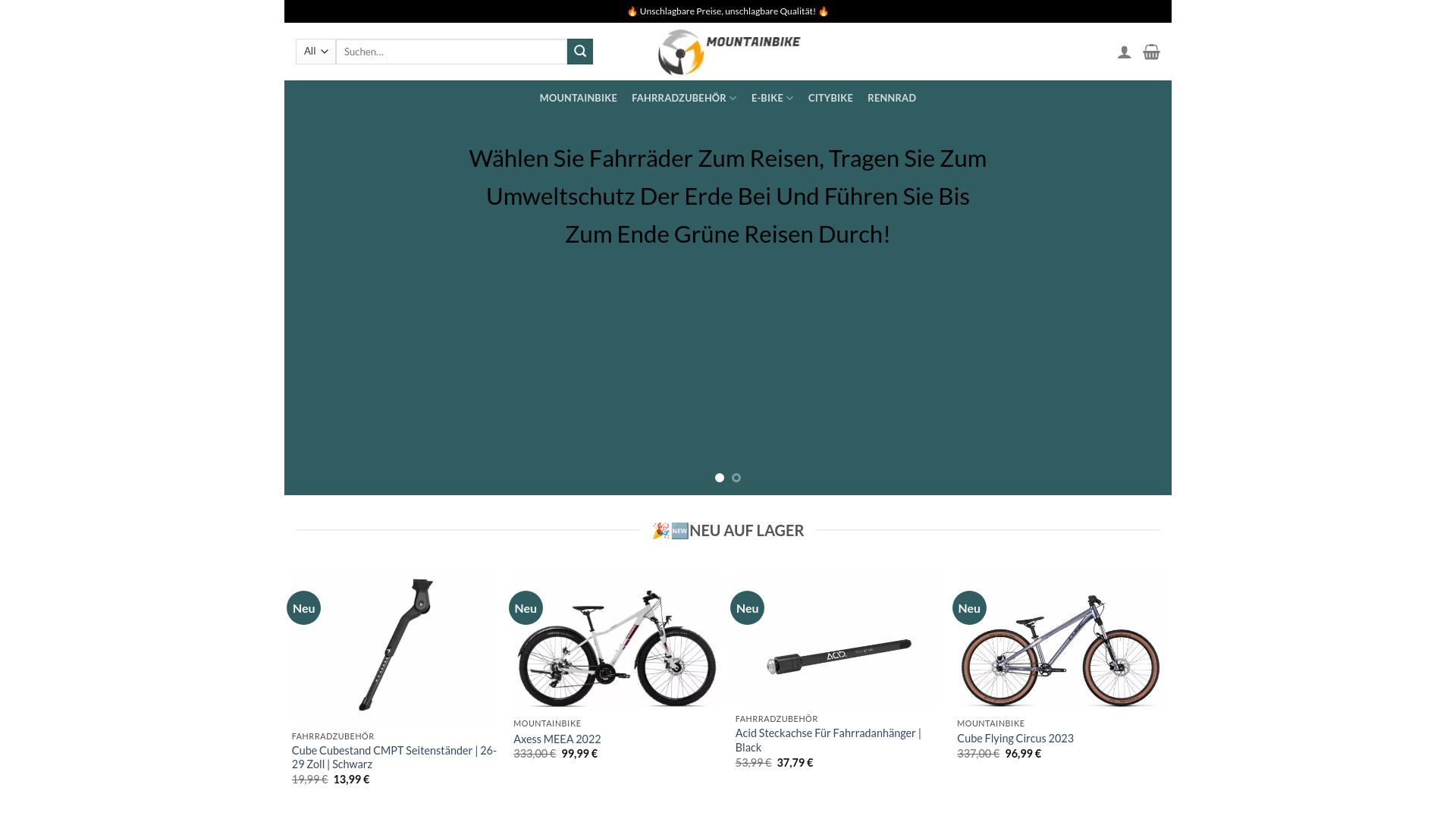 Screenshot billigmountainbike.com