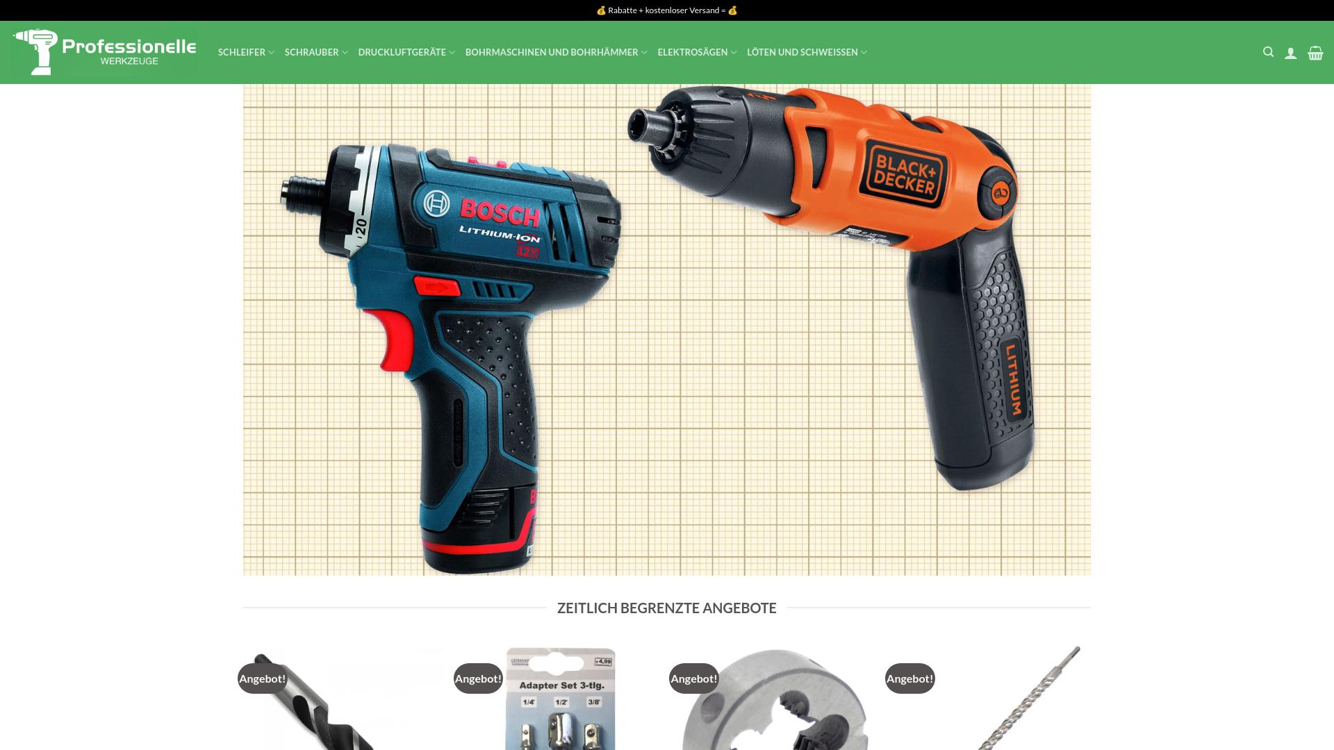 Screenshot billigwerkzeug.com