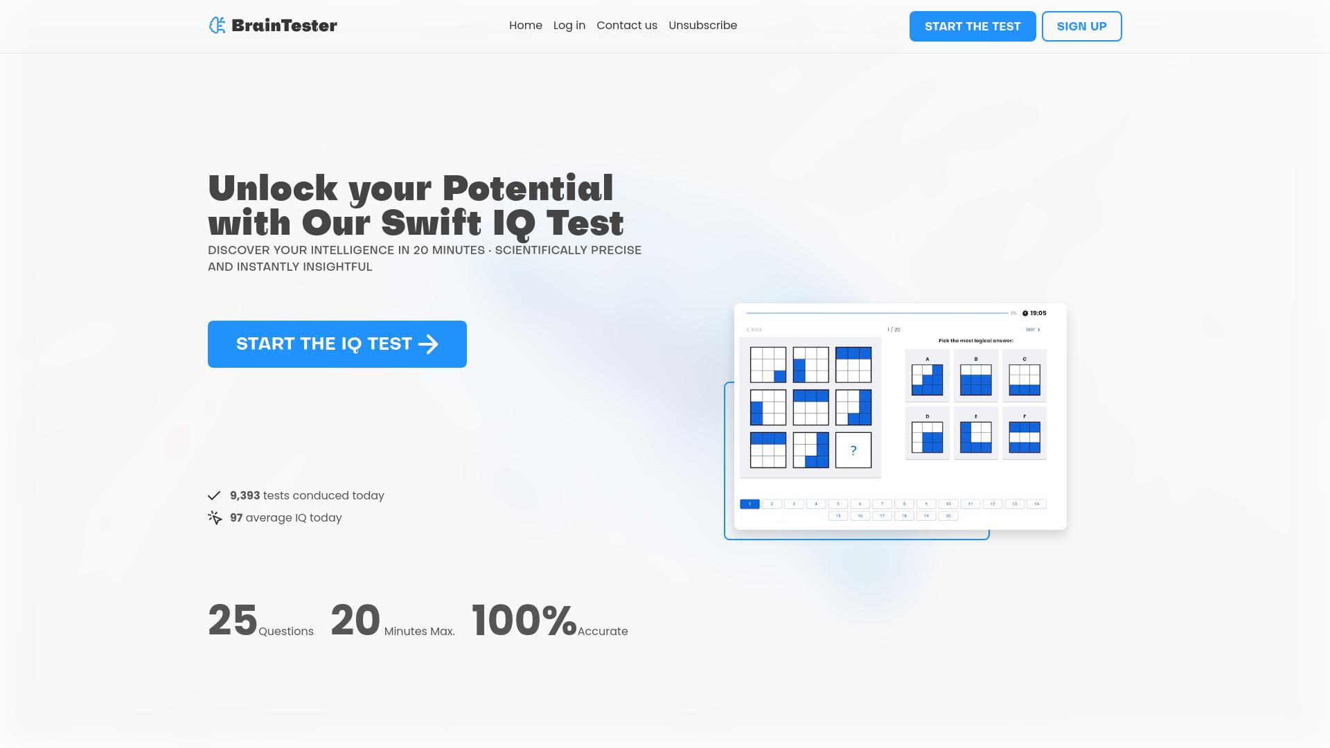 Screenshot braintester.net