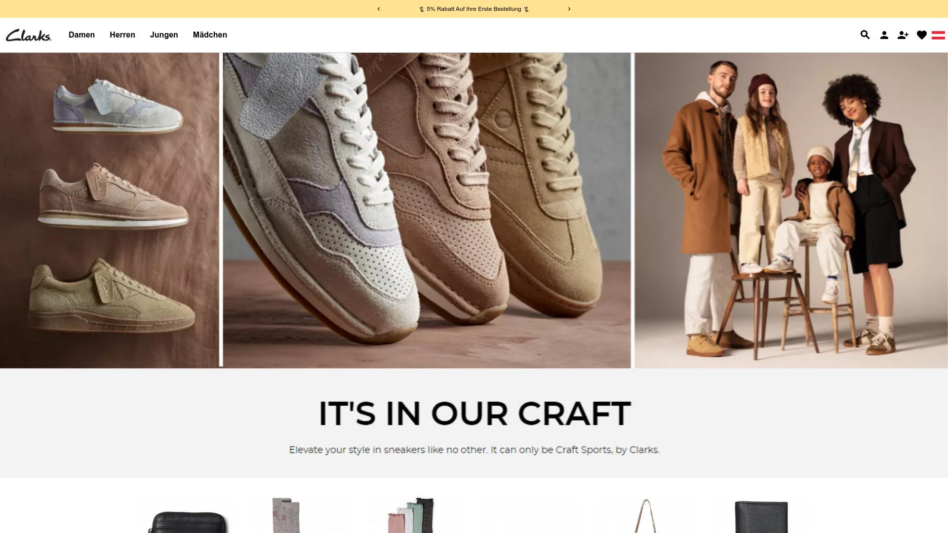 Screenshot clarks-osterreich.at