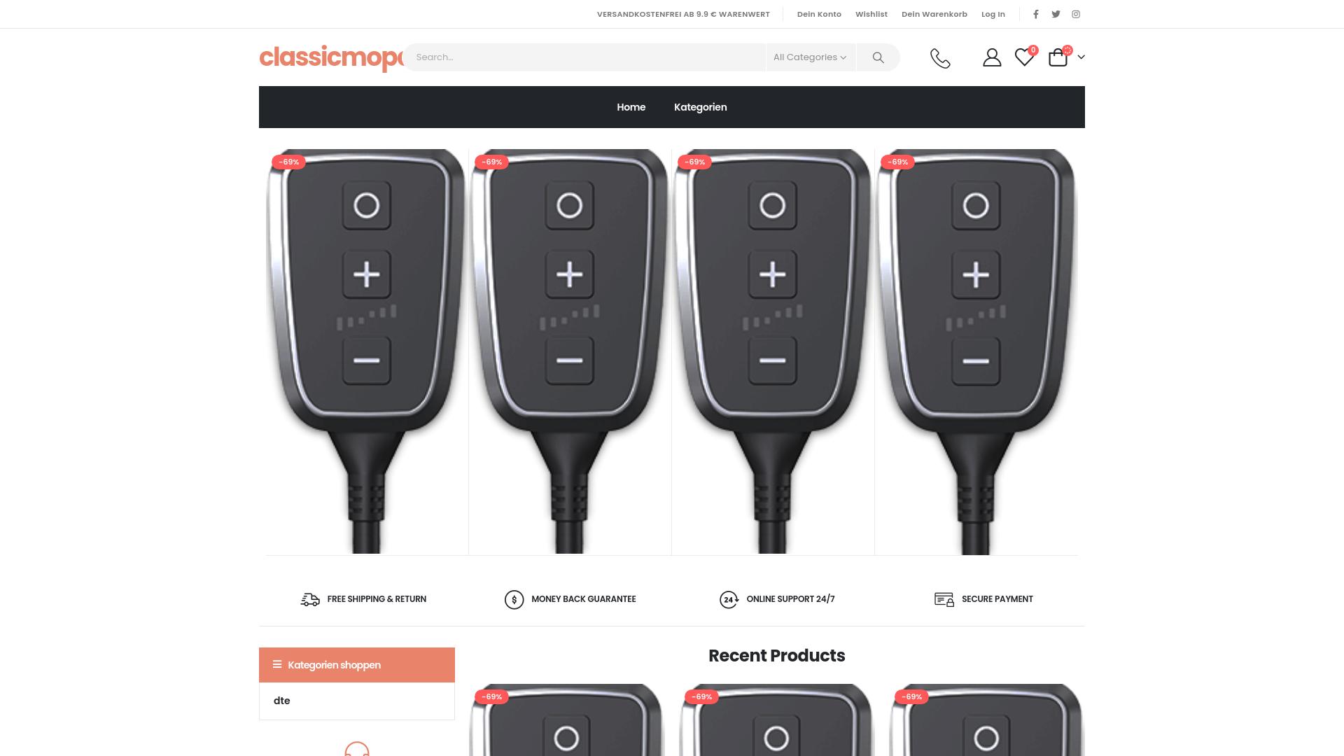Screenshot classicmopedde.shop