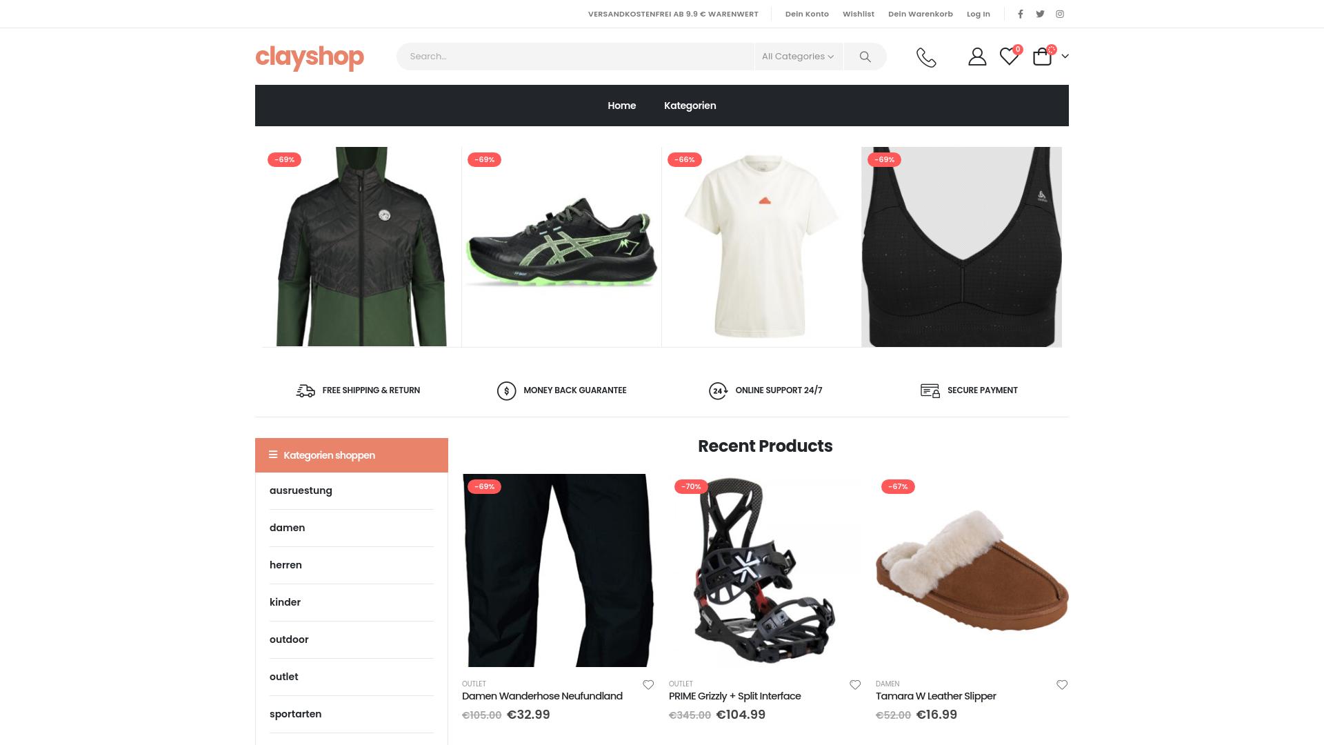 Screenshot clayshop.shop