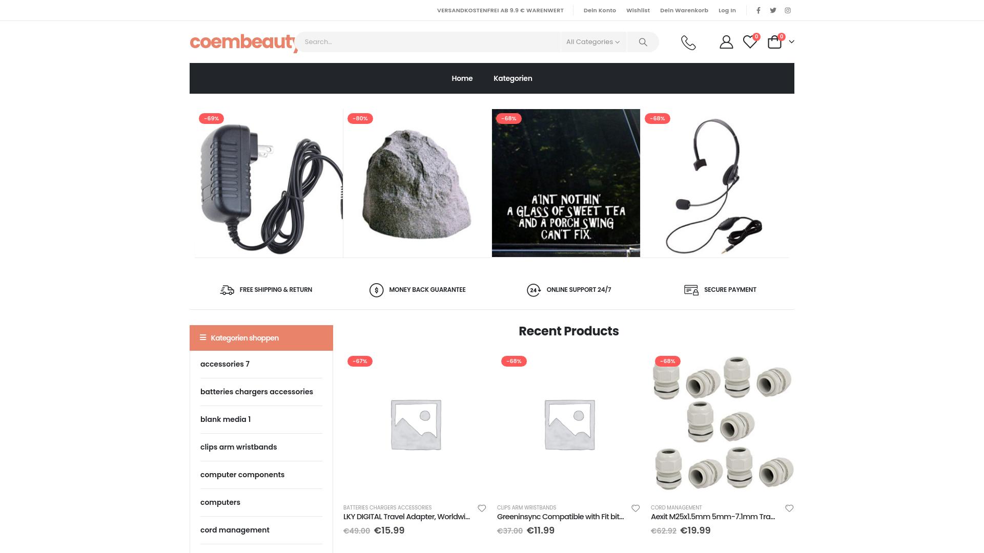 Screenshot coembeautyde.shop