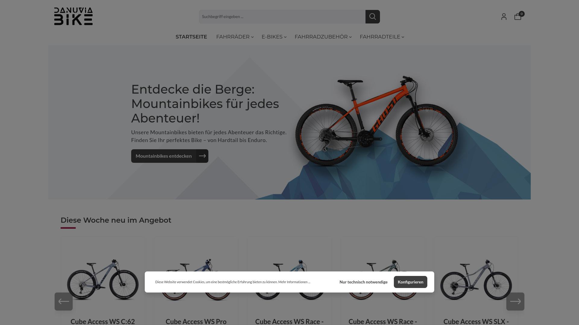 Screenshot danuvia-bike.de