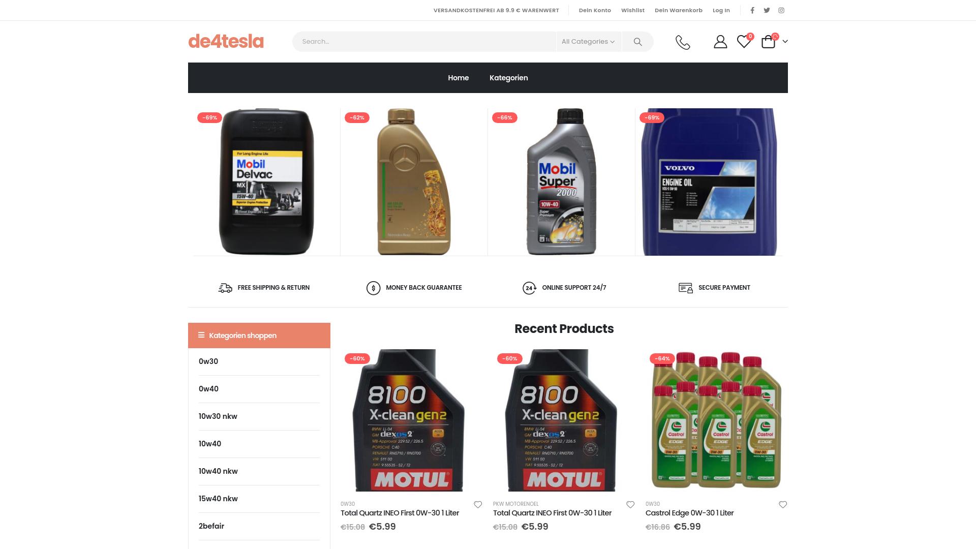 Screenshot de4tesla.shop