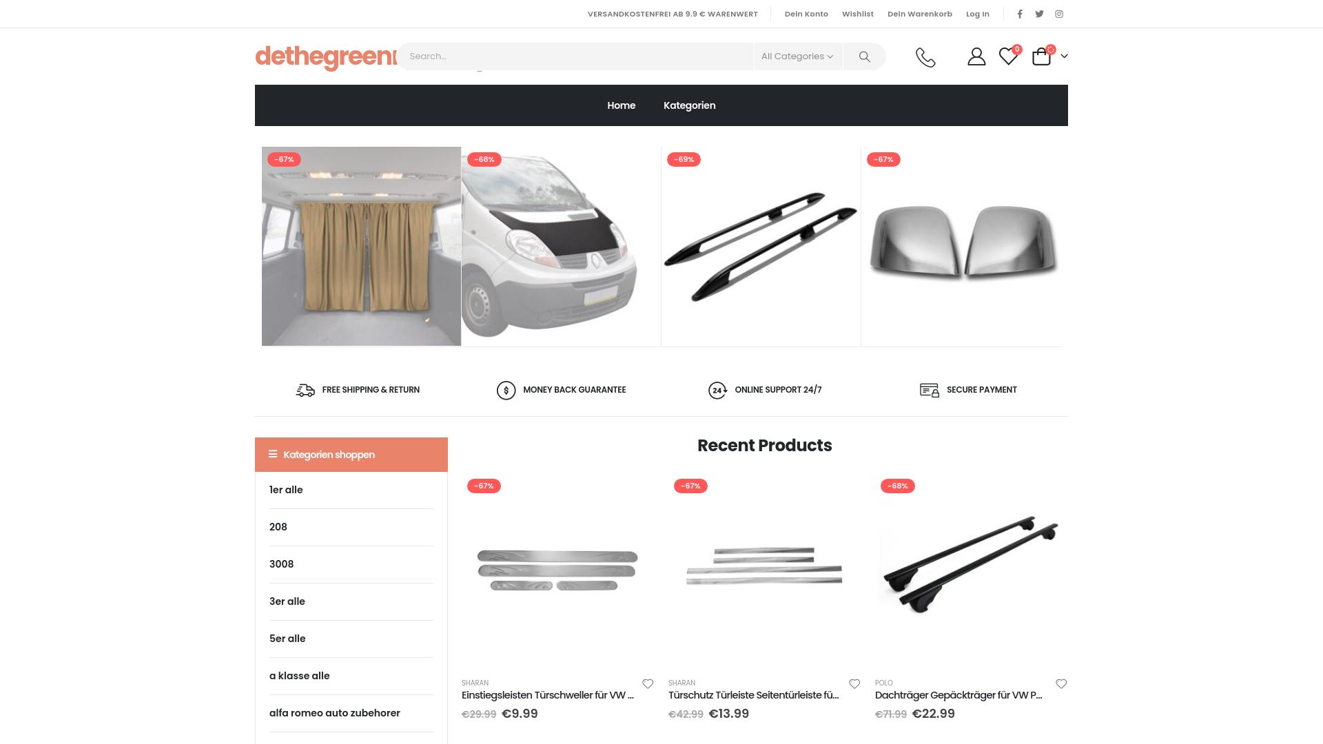 Screenshot dethegreenmonkey.shop