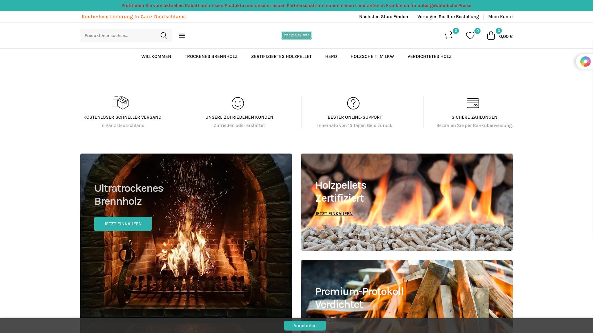 Screenshot dw-forstbetrieb.com