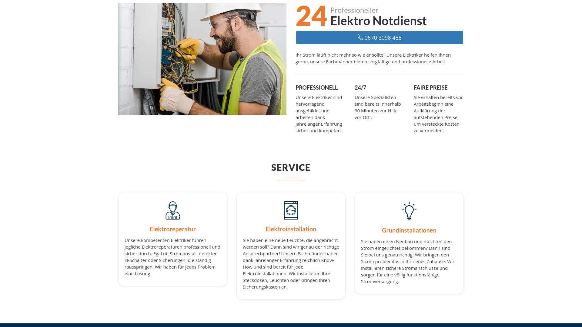 Screenshot elektriker.pavlik24.at