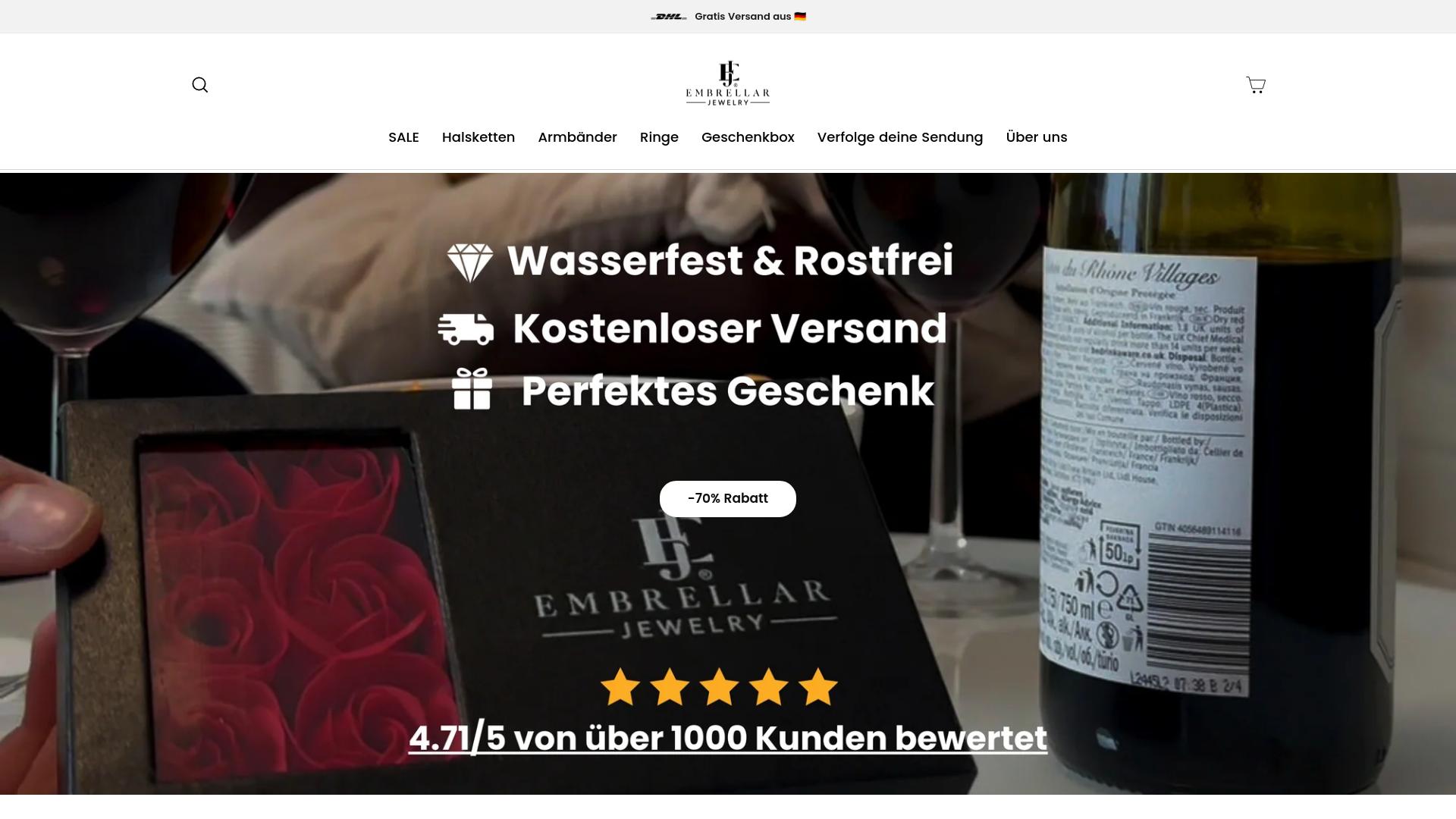Screenshot embrellar.de