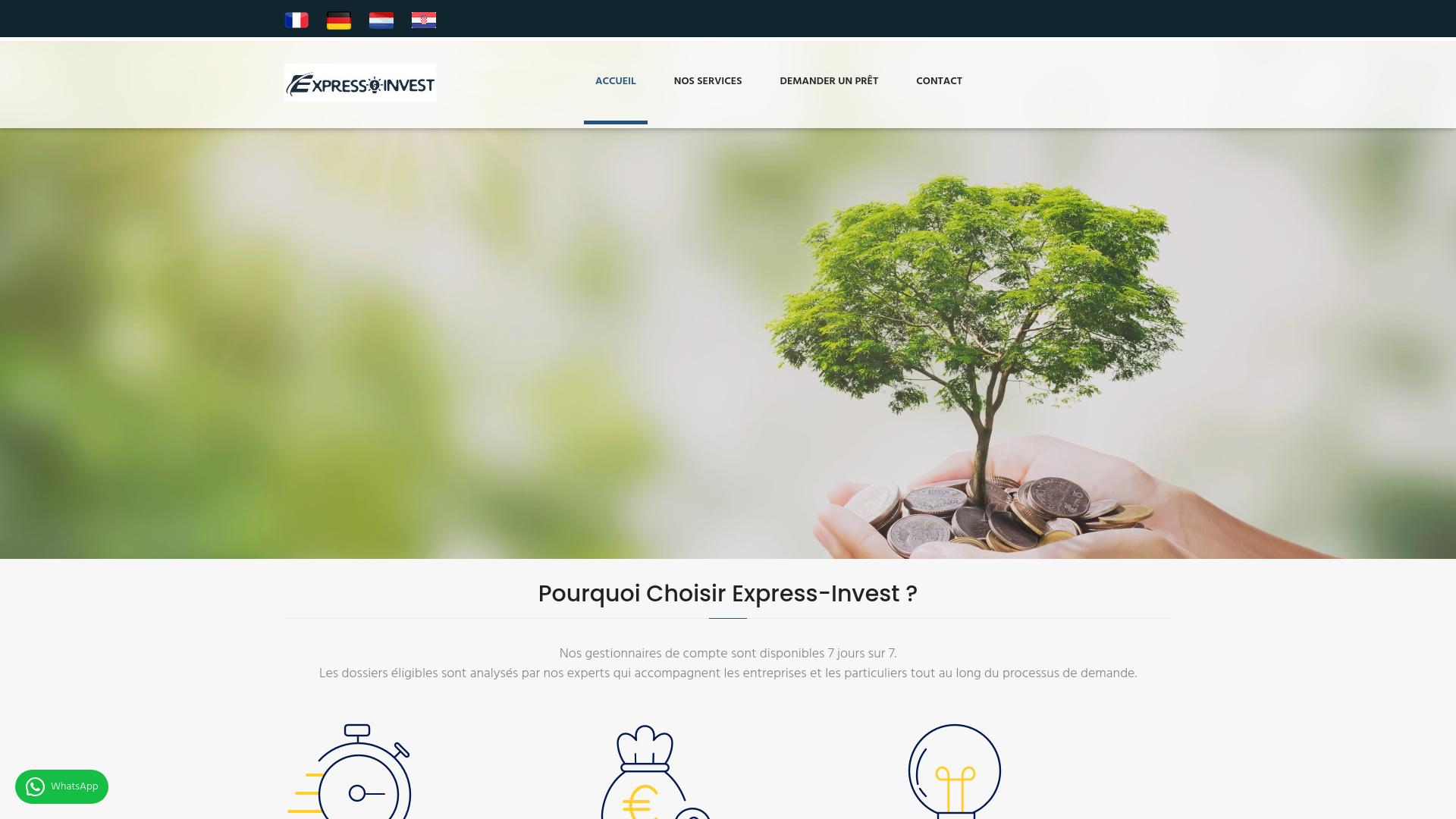 Screenshot express-inv.com