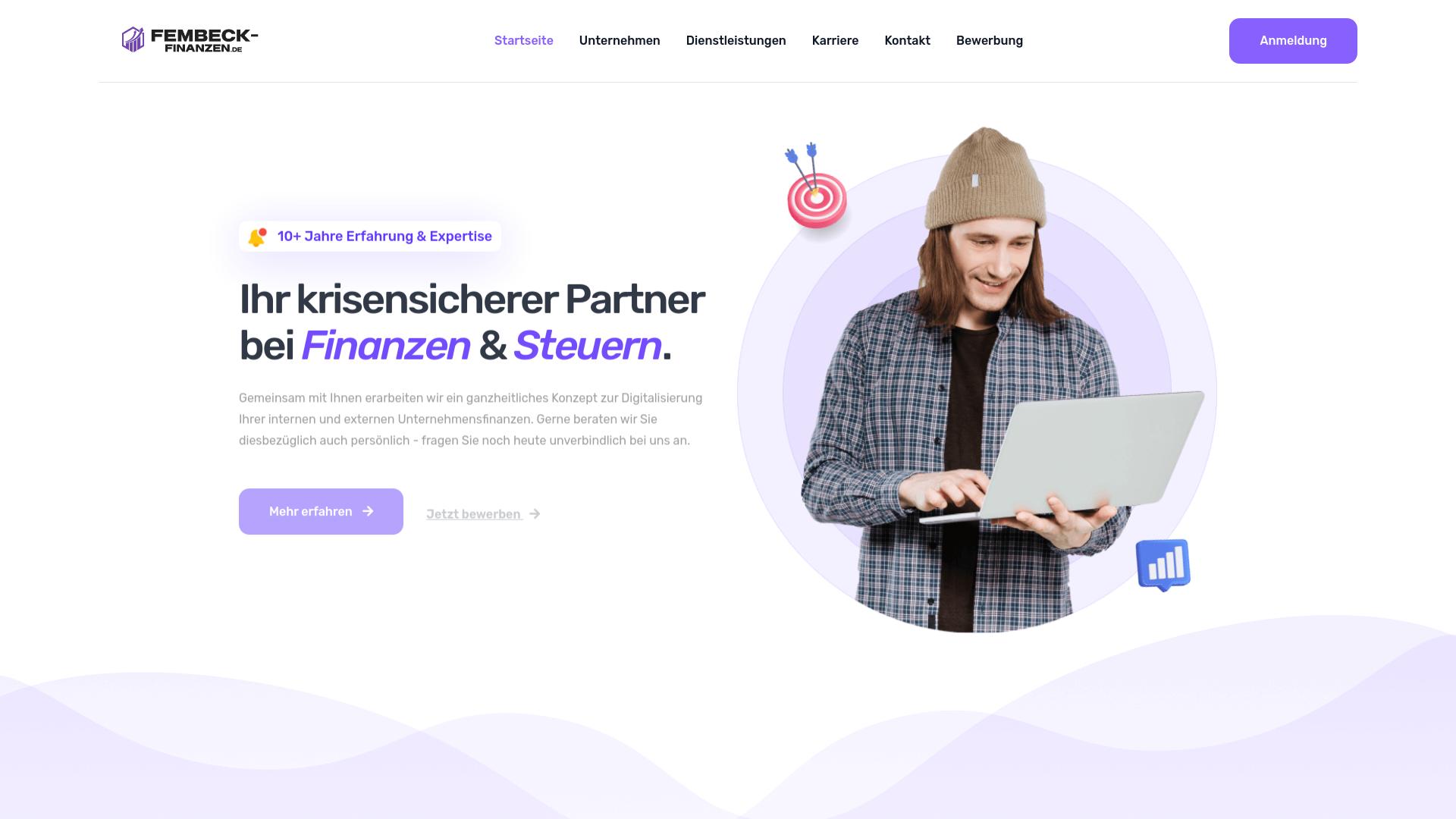 Screenshot fembeck-finanzen.de