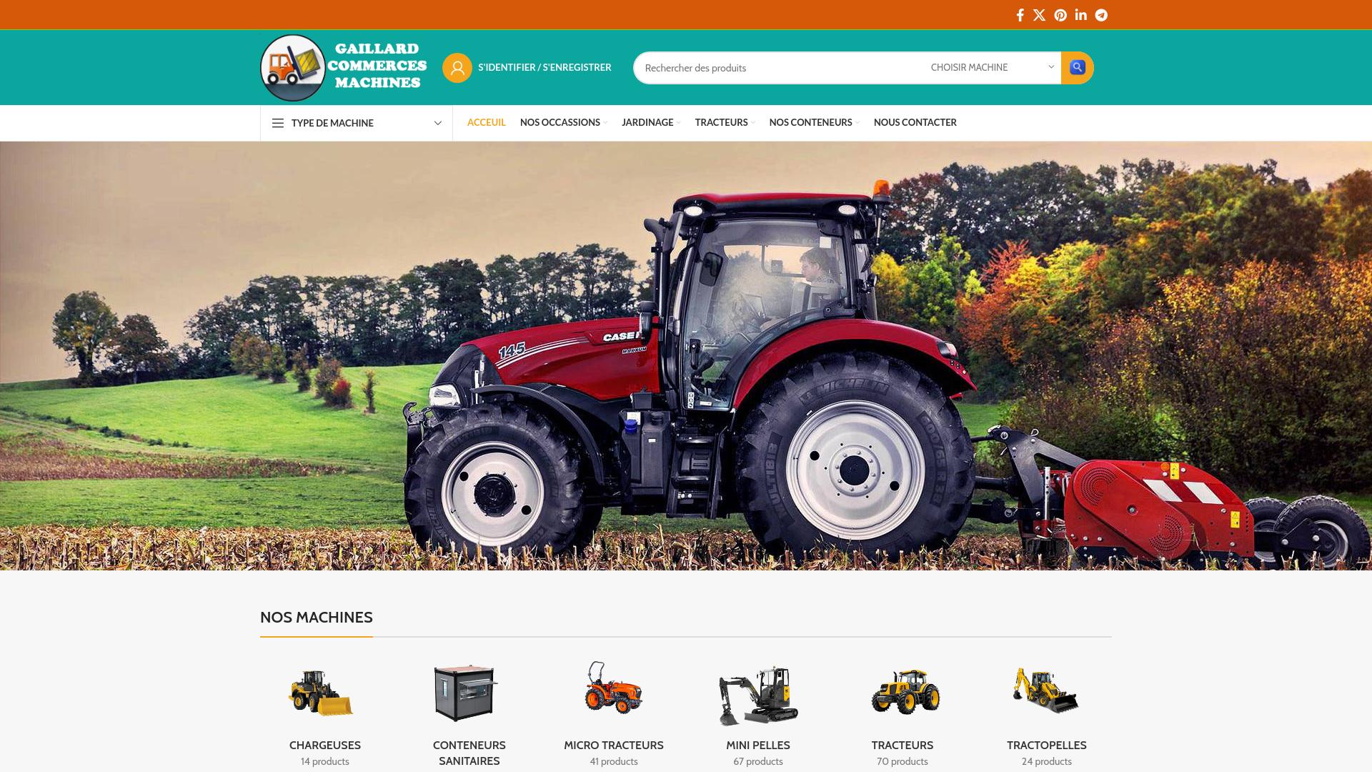 Screenshot gaillardmachines.com