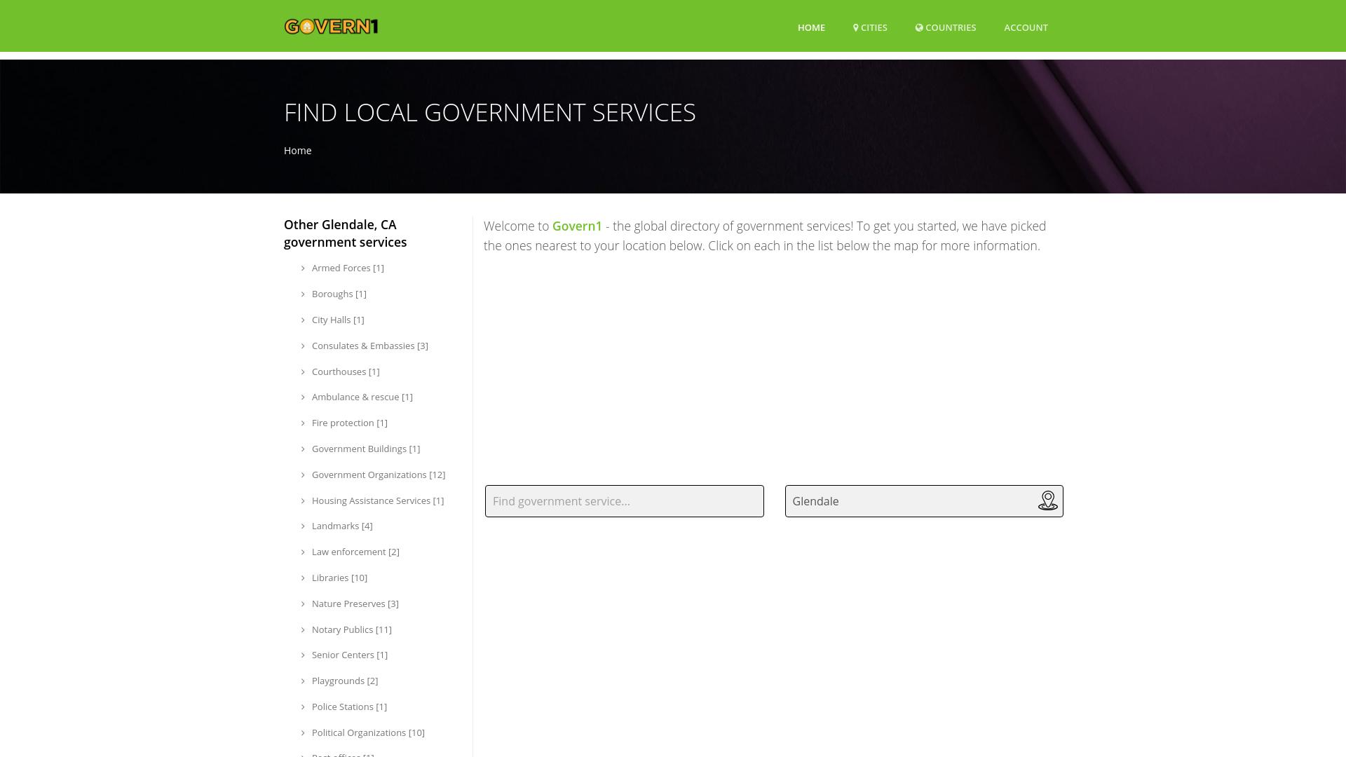 Screenshot govern1.com