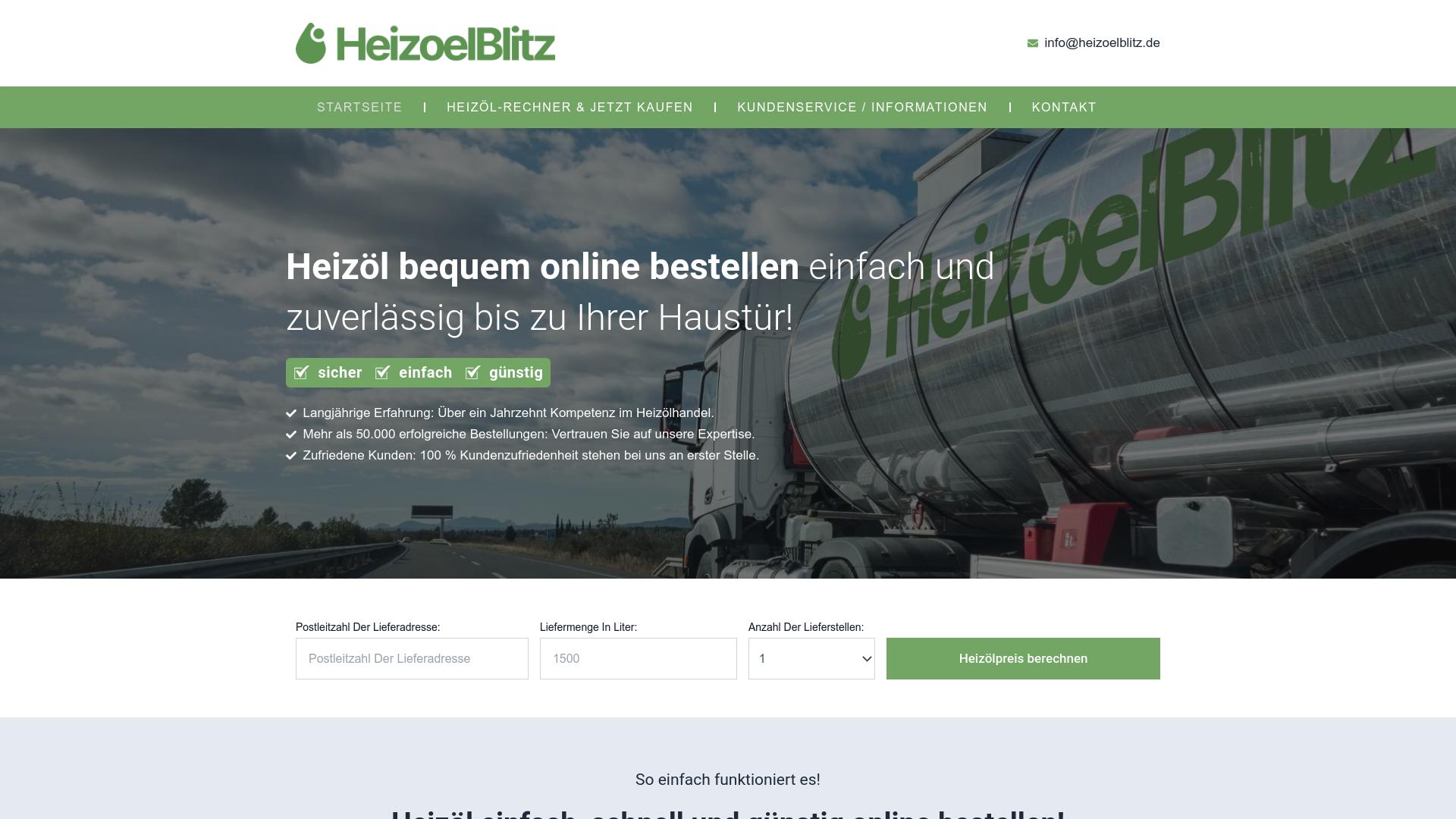 Screenshot heizoelblitz.de