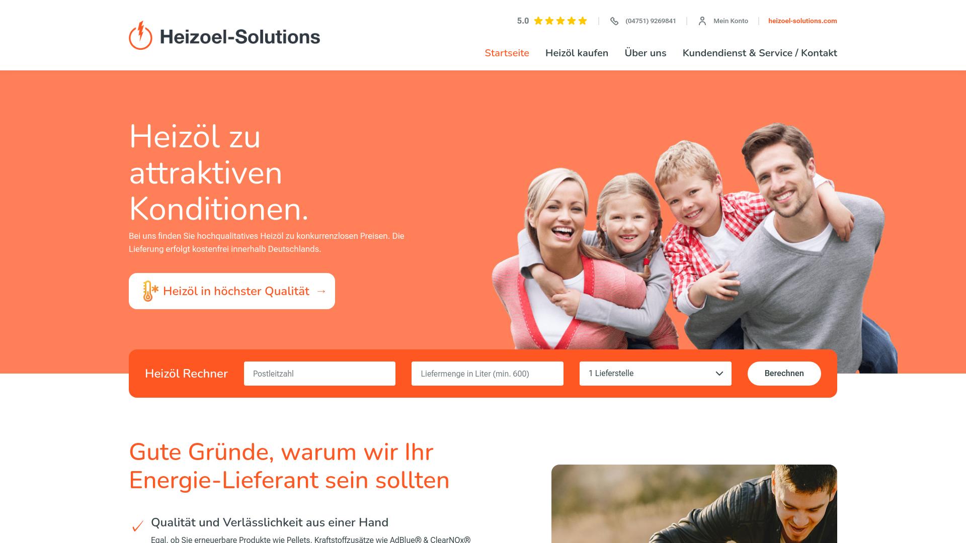 Screenshot heizoelsolutions.com