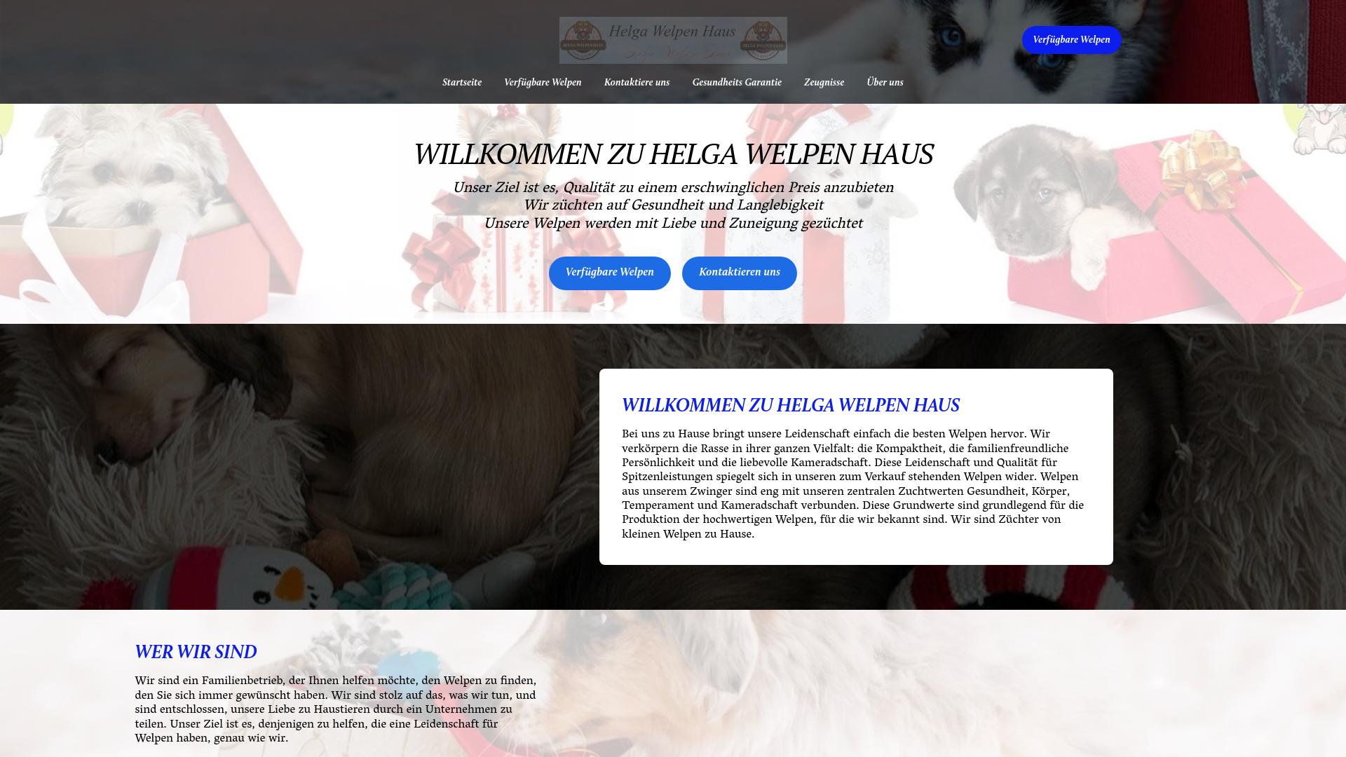 Screenshot helgawelpenhaus.com
