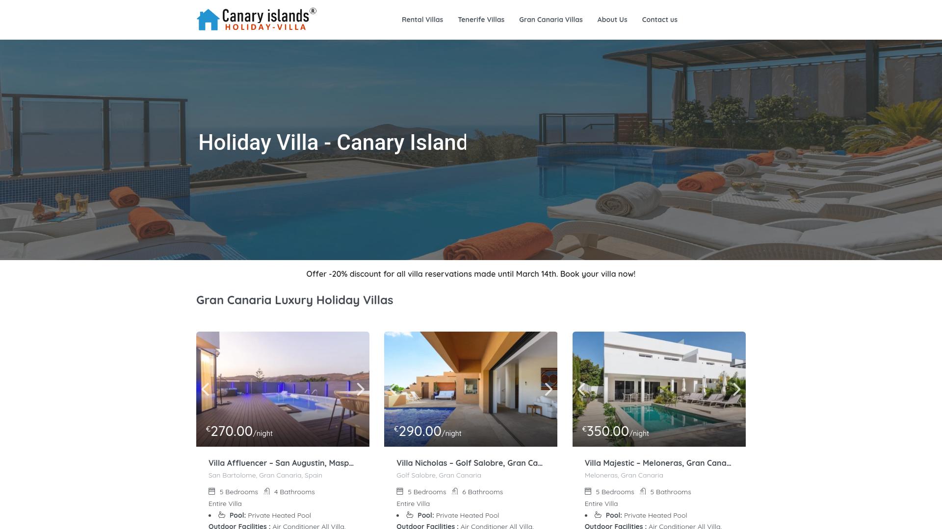 Screenshot holidayvilla-canaryislands.com