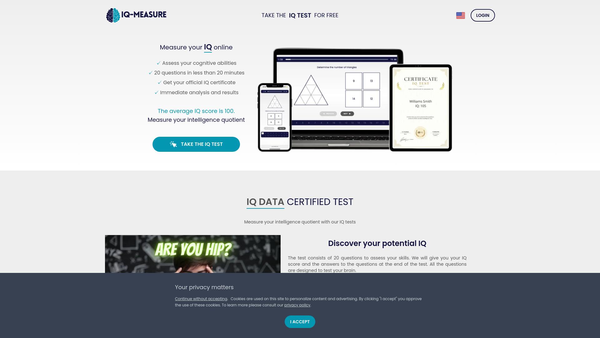 Screenshot iq-measure.com