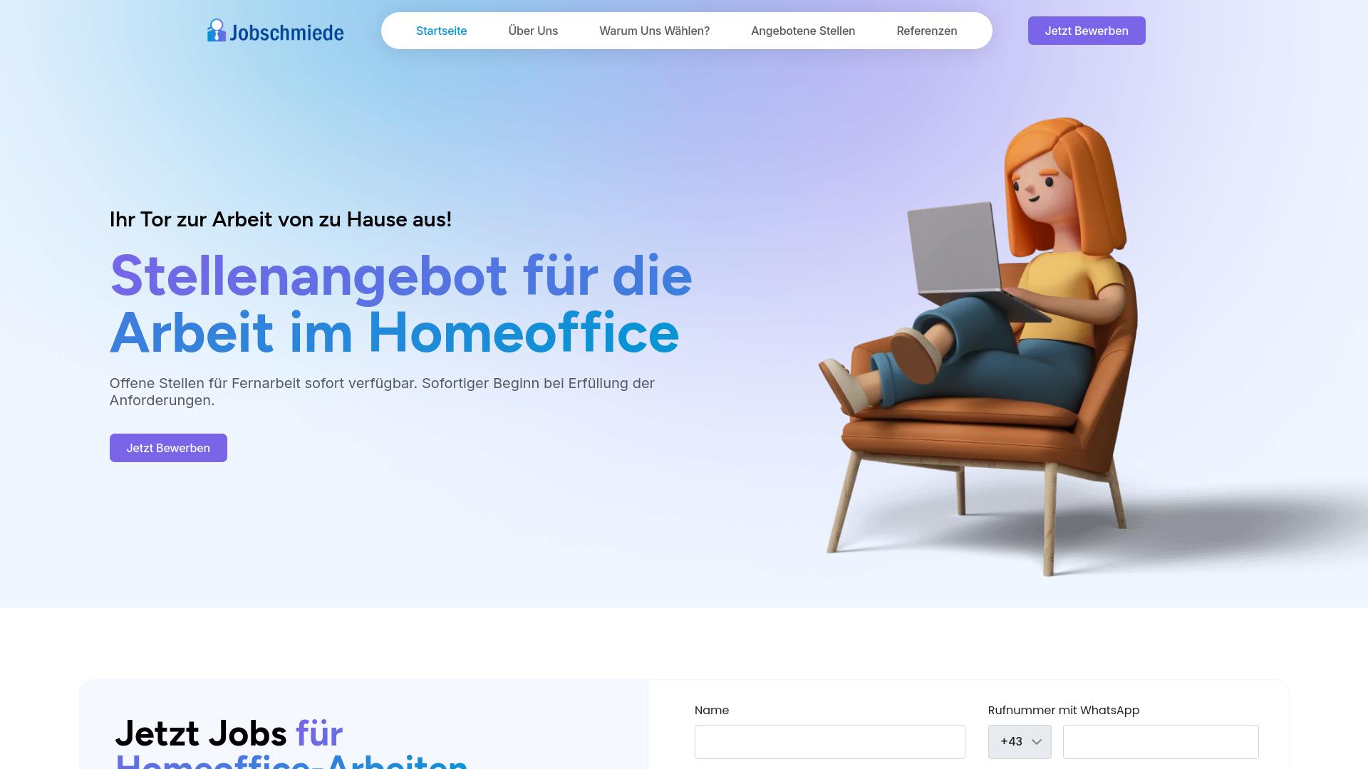Screenshot jobschmiede.com
