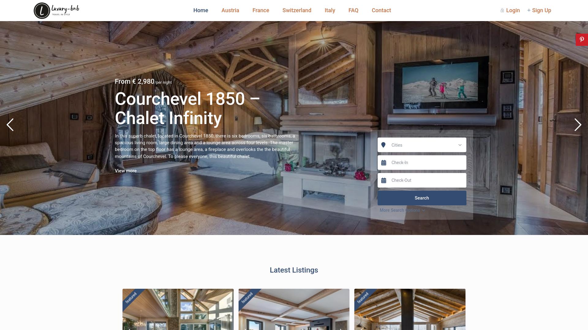 Screenshot luxury-bnb.com