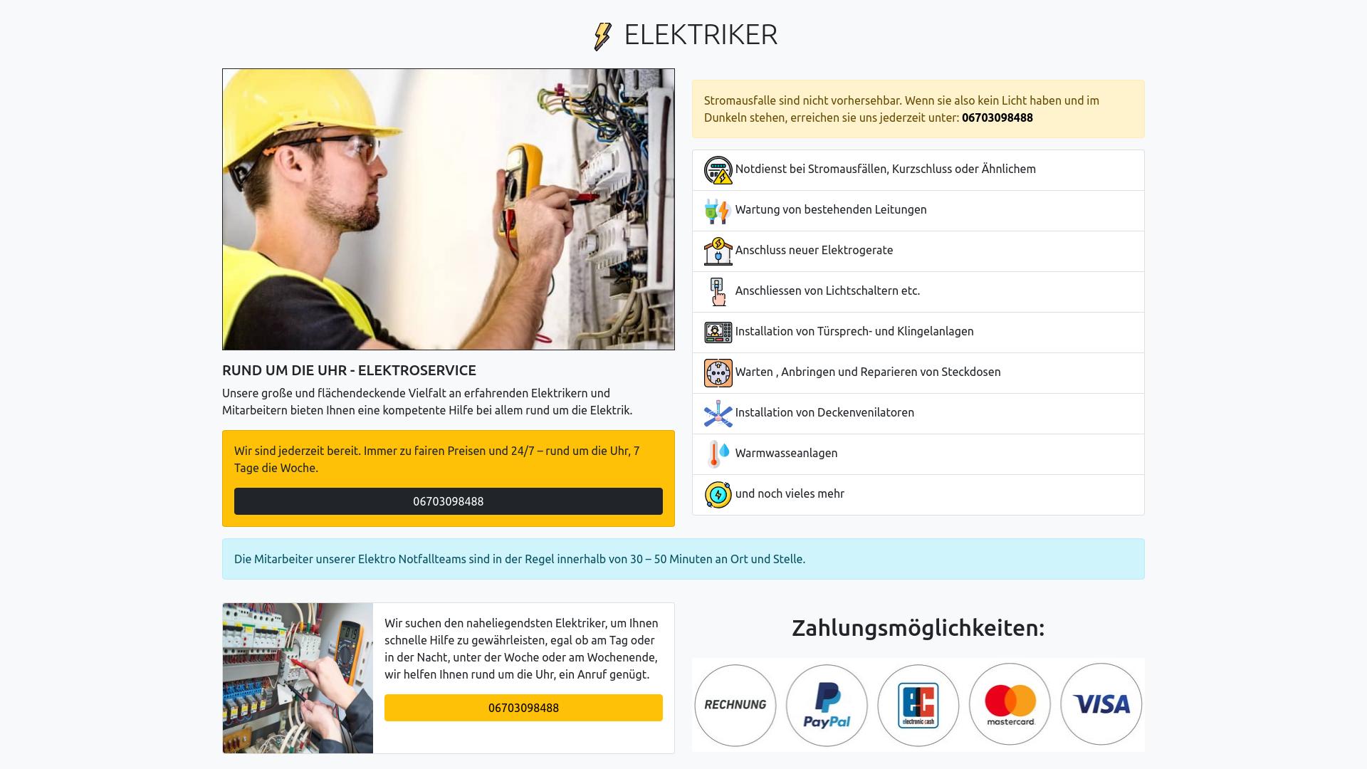 Screenshot maxi-elektro.at