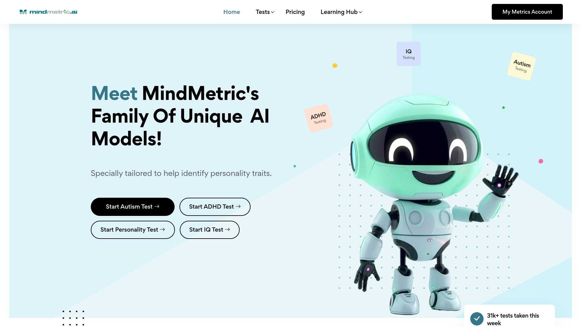 Screenshot mindmetric.ai