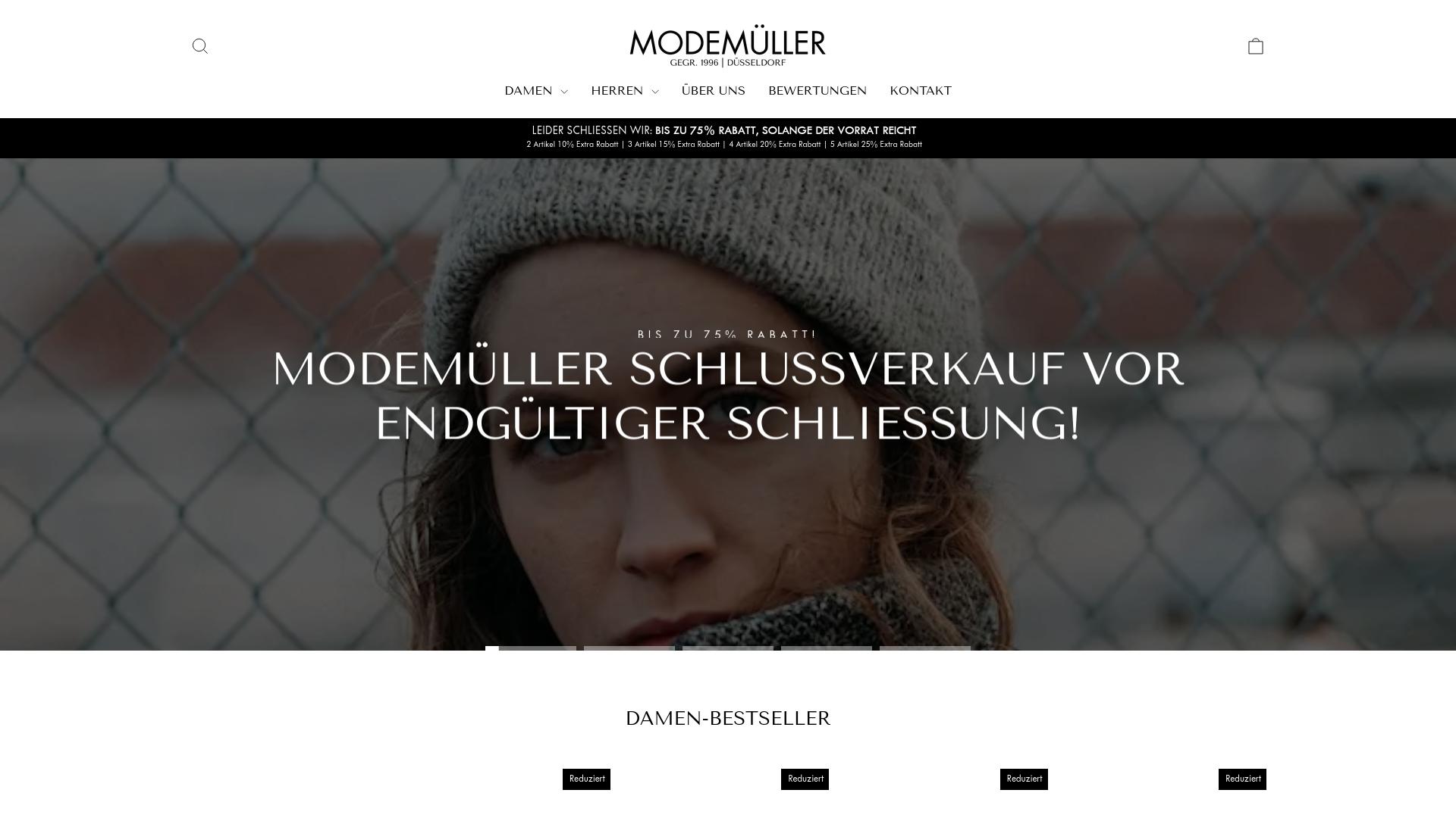 Screenshot modemuller.de