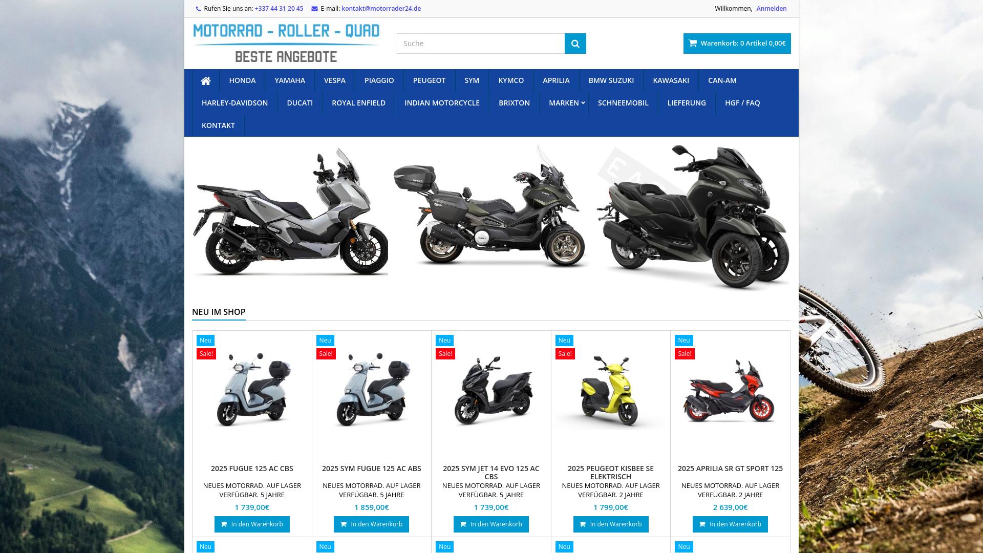 Screenshot motorrader24.de