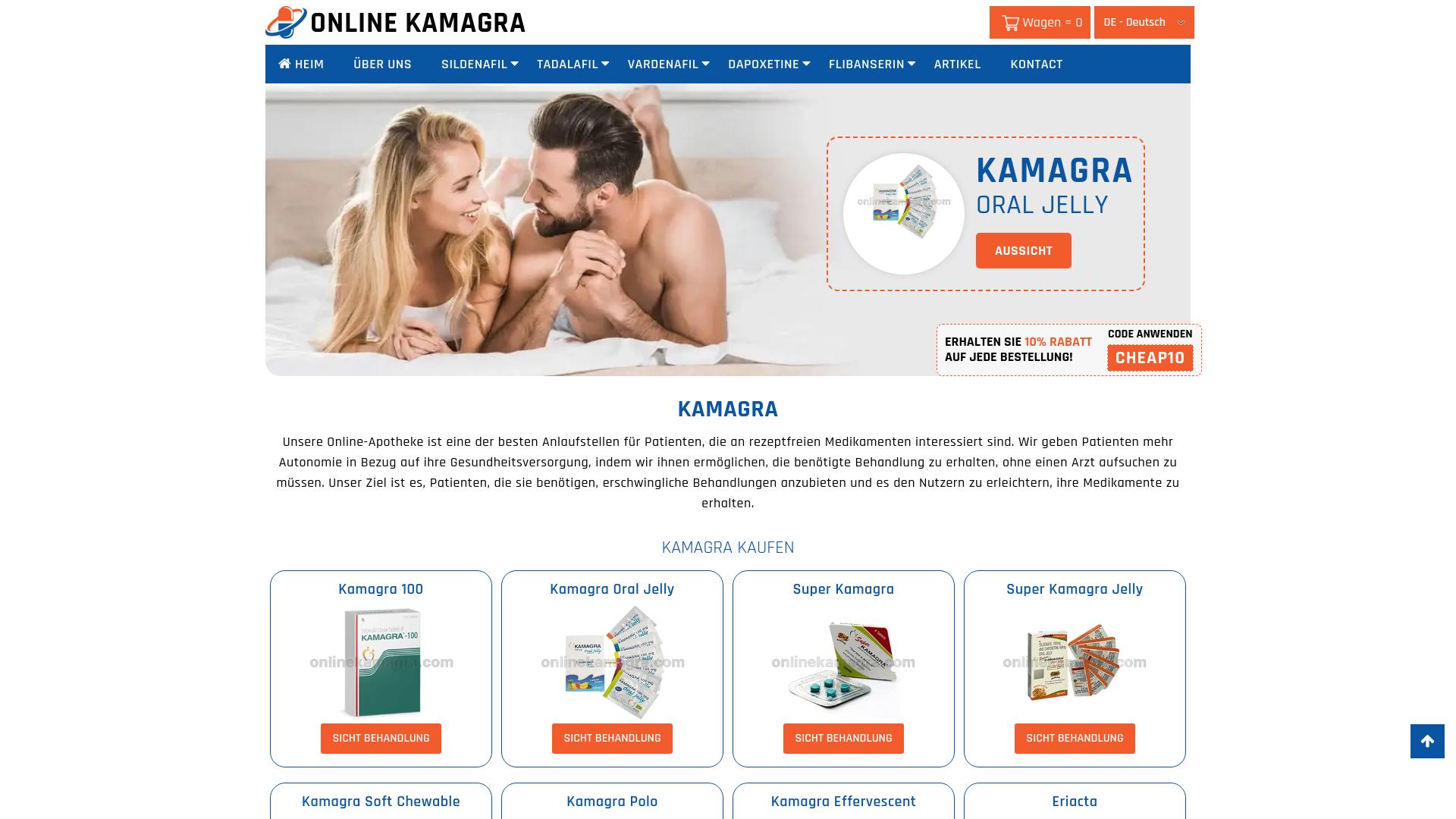 Screenshot onlinekamagra.com