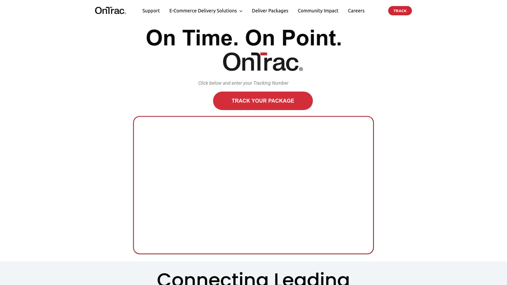 Screenshot ontraccourier.com