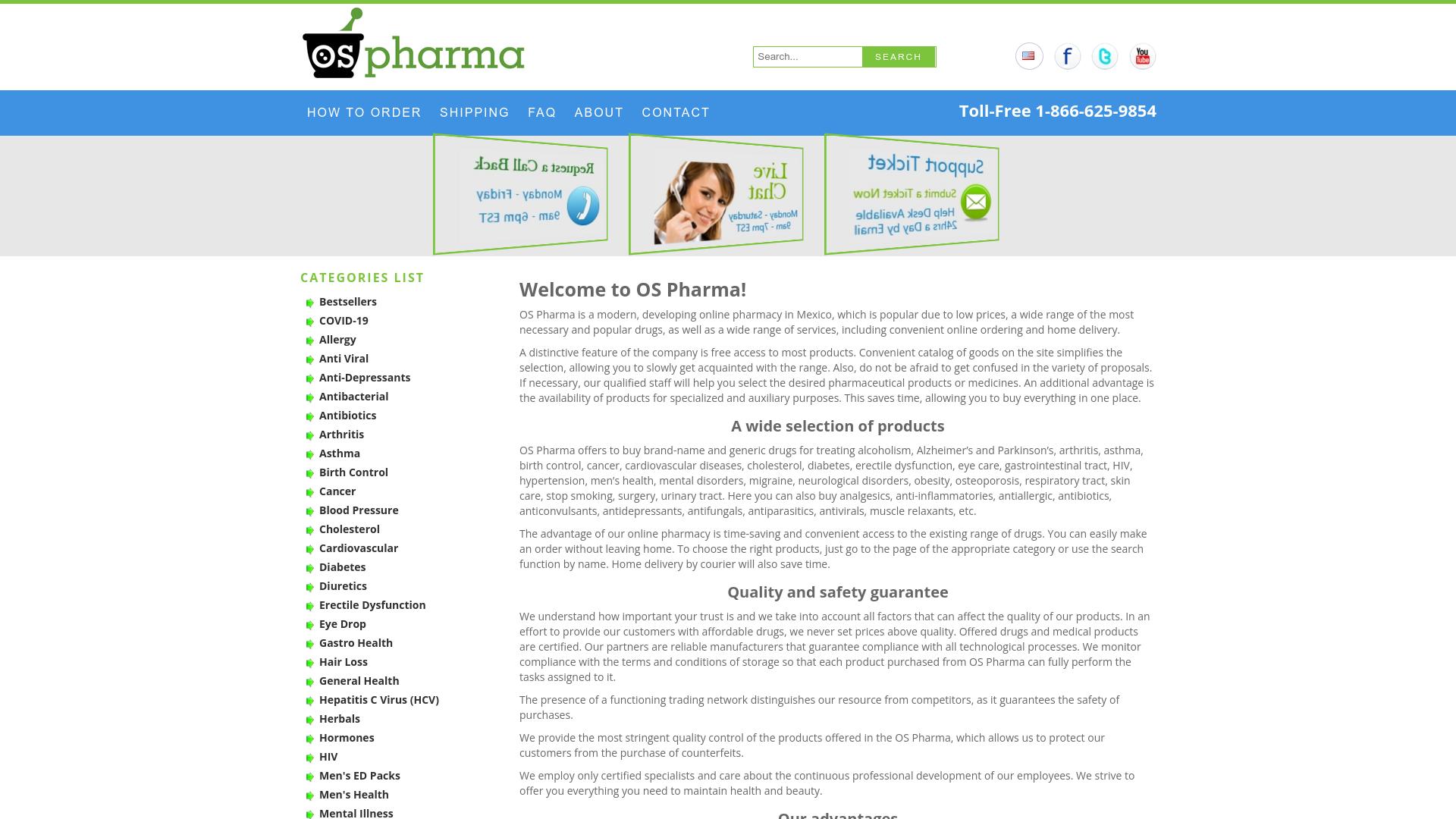 Screenshot ospharma.com