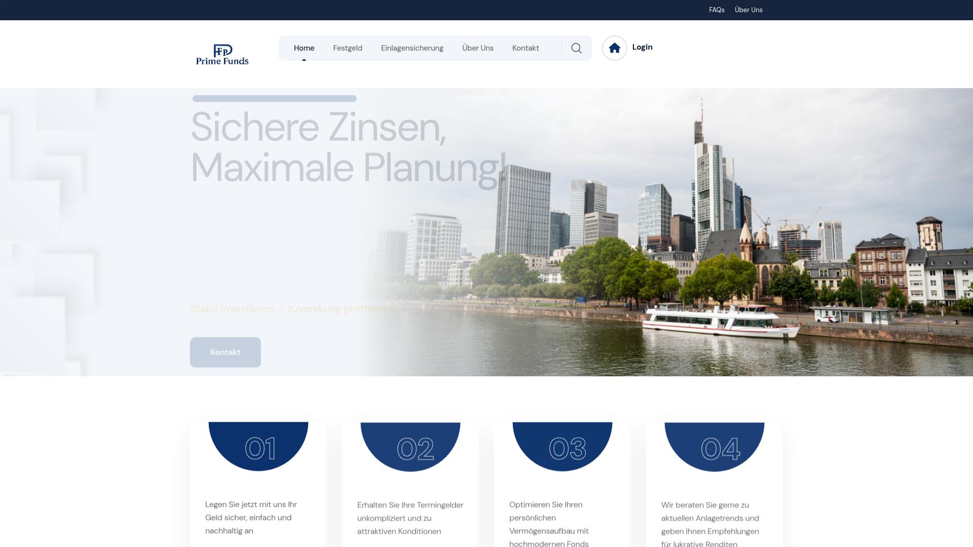 Screenshot primefunds.de
