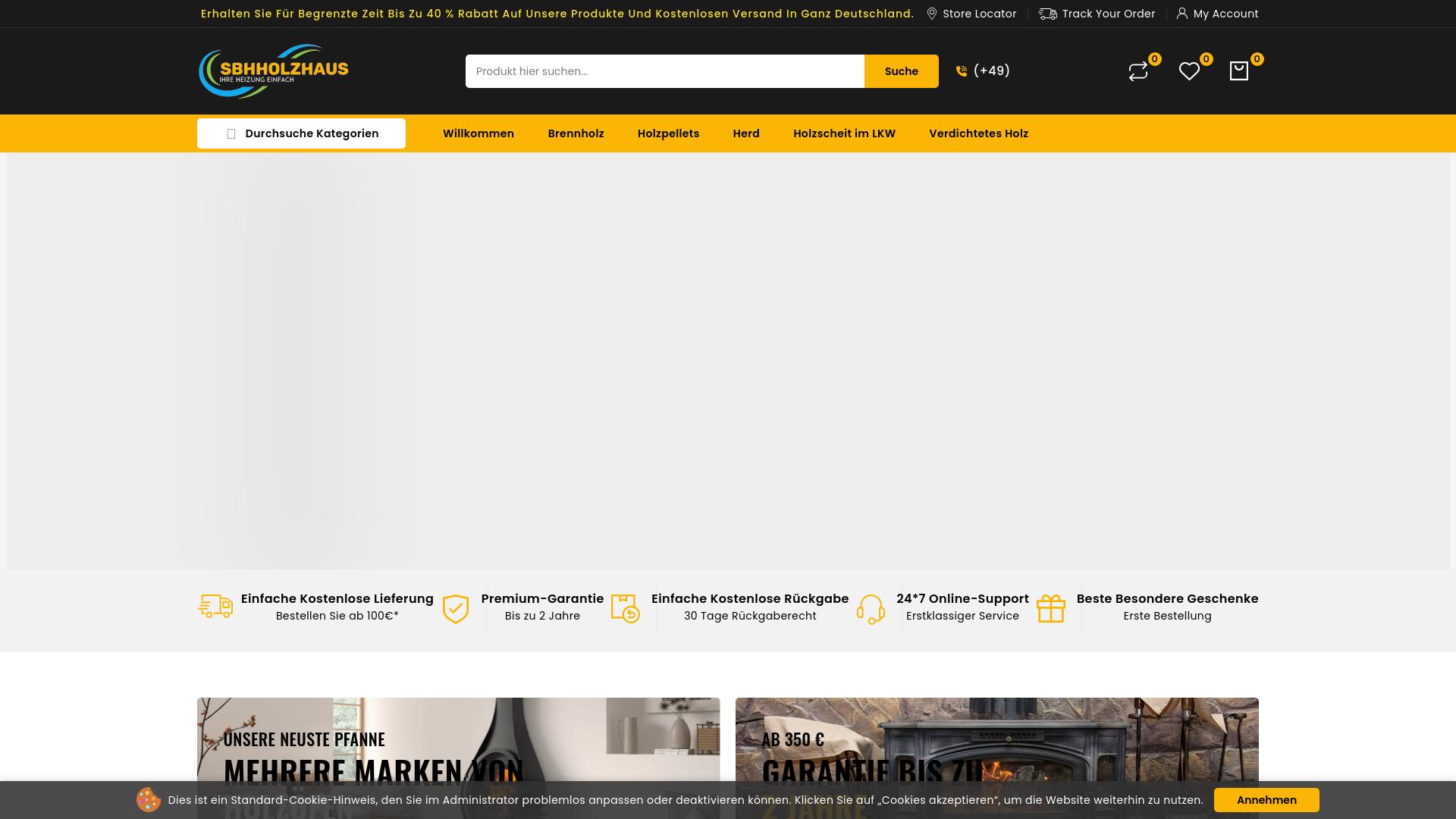Screenshot sbhholzhaus.com