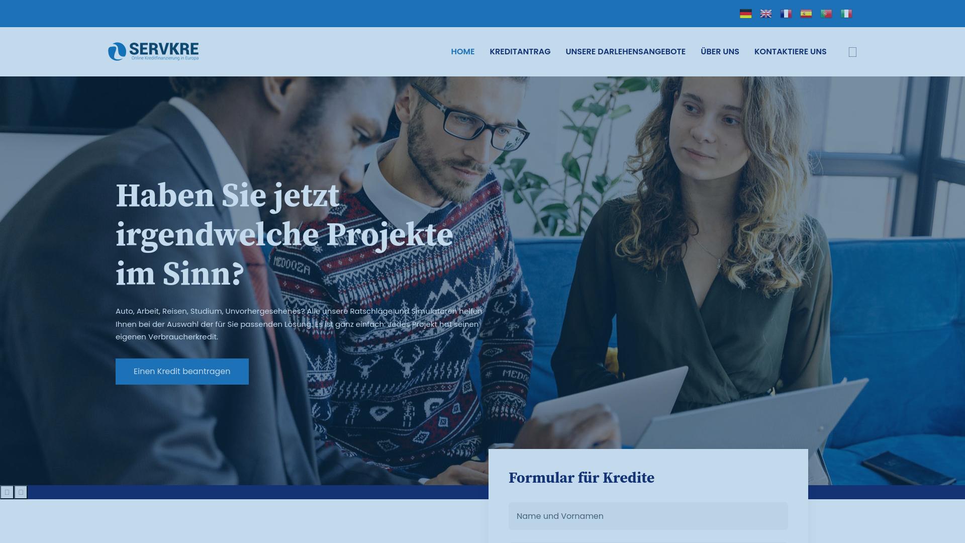 Screenshot servkre.com