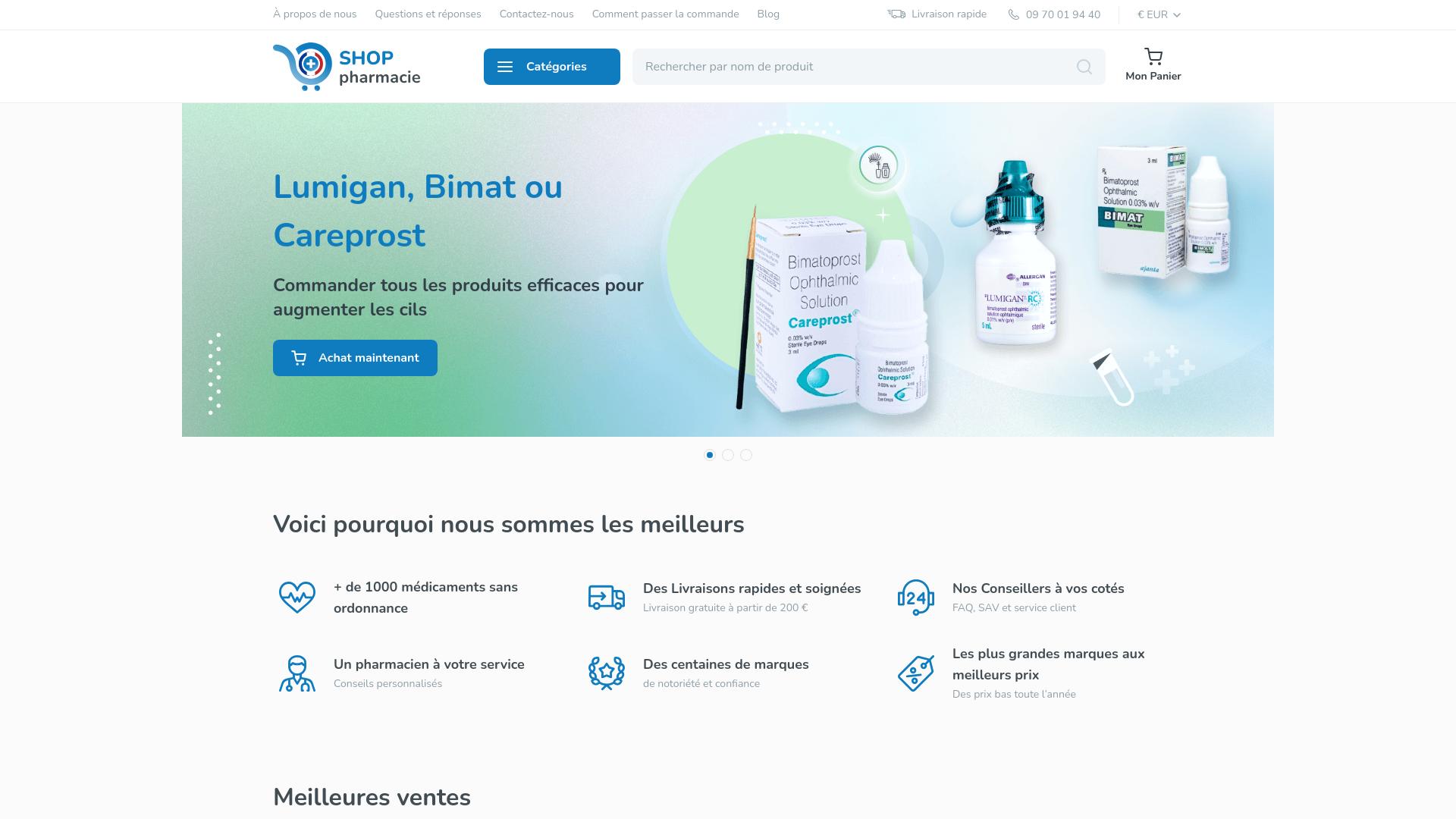 Screenshot shop-pharmacie-france.net