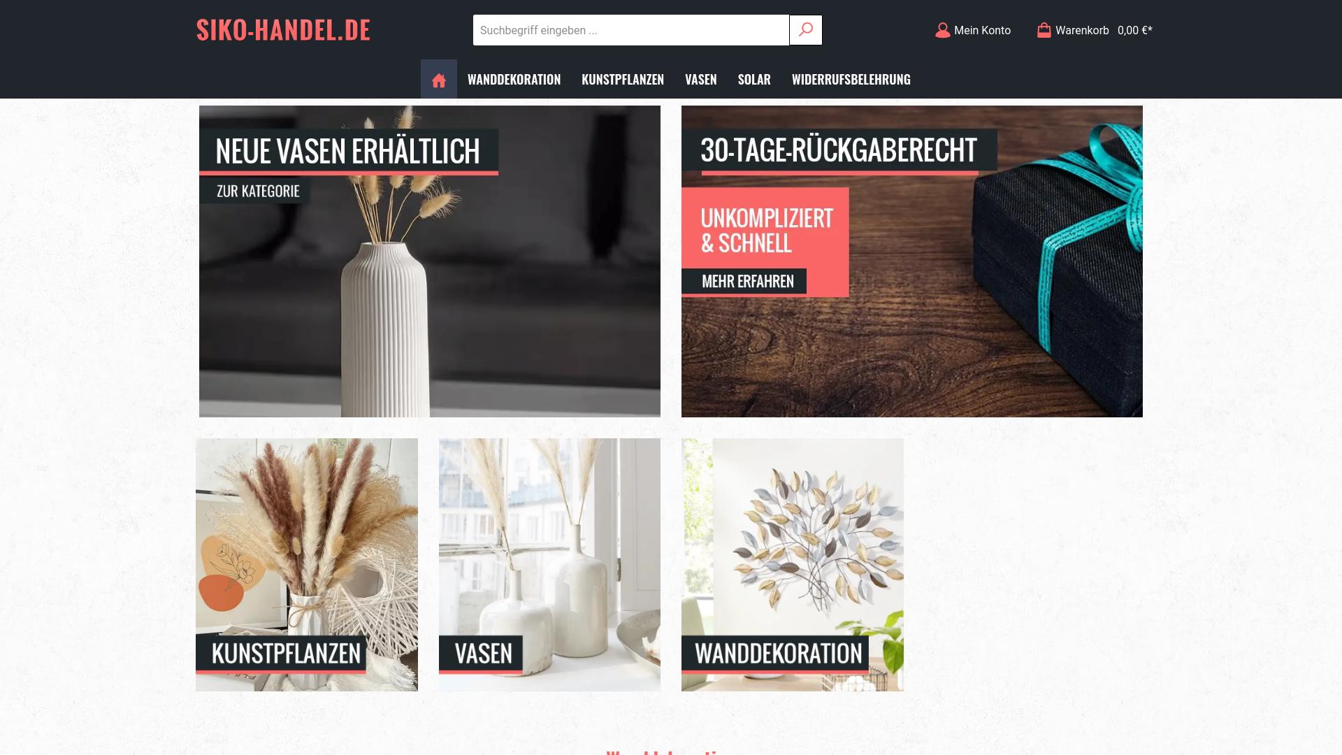 Screenshot siko-handel.de