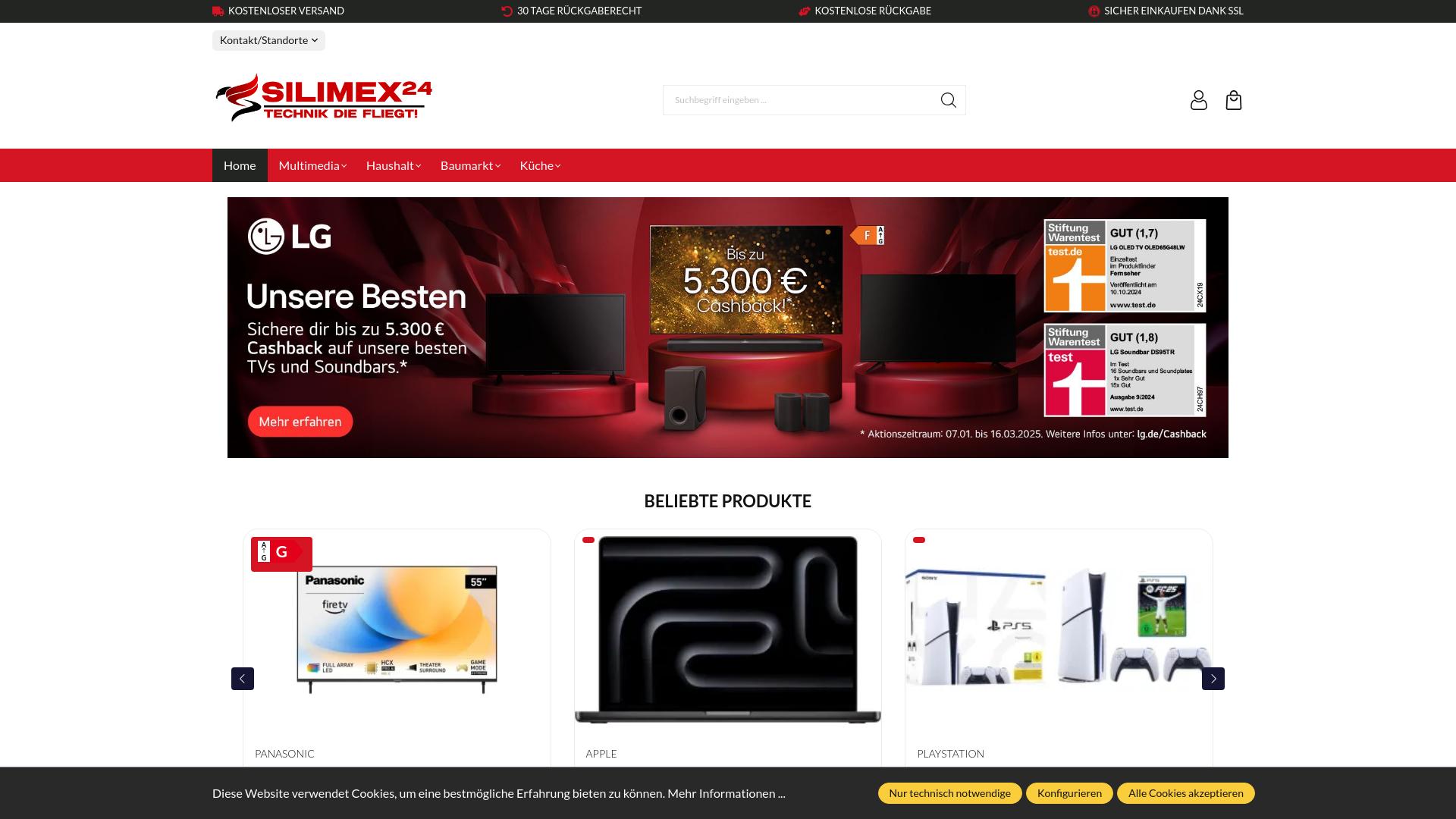 Screenshot silimex24.de