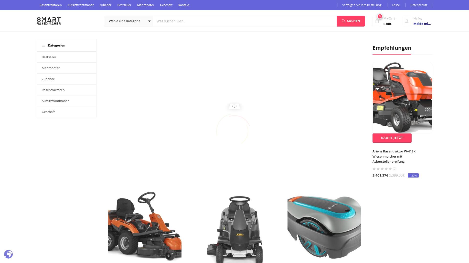 Screenshot smartrasenmaher.com