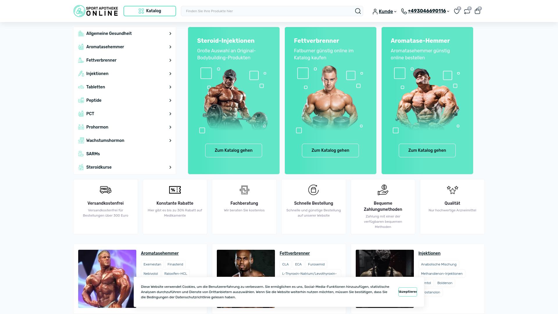 Screenshot sportapothekeonline.com