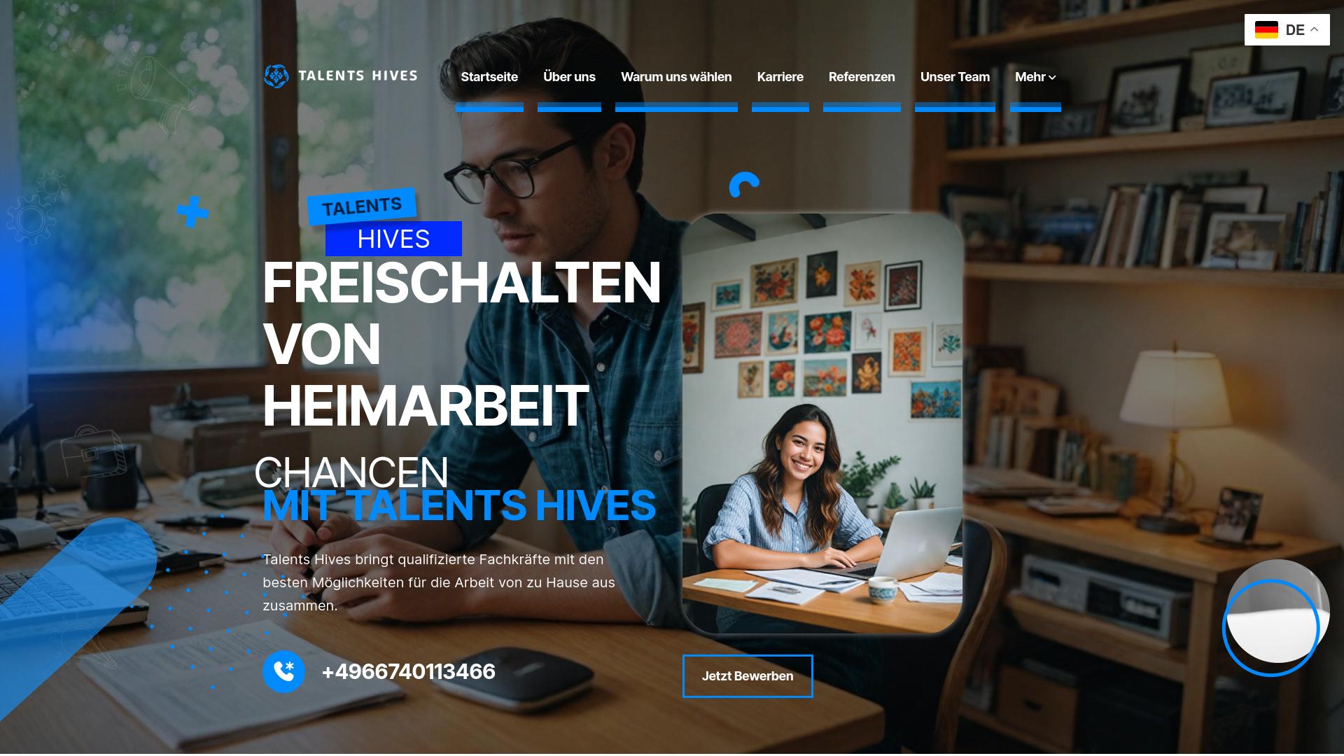Screenshot talentshives.com