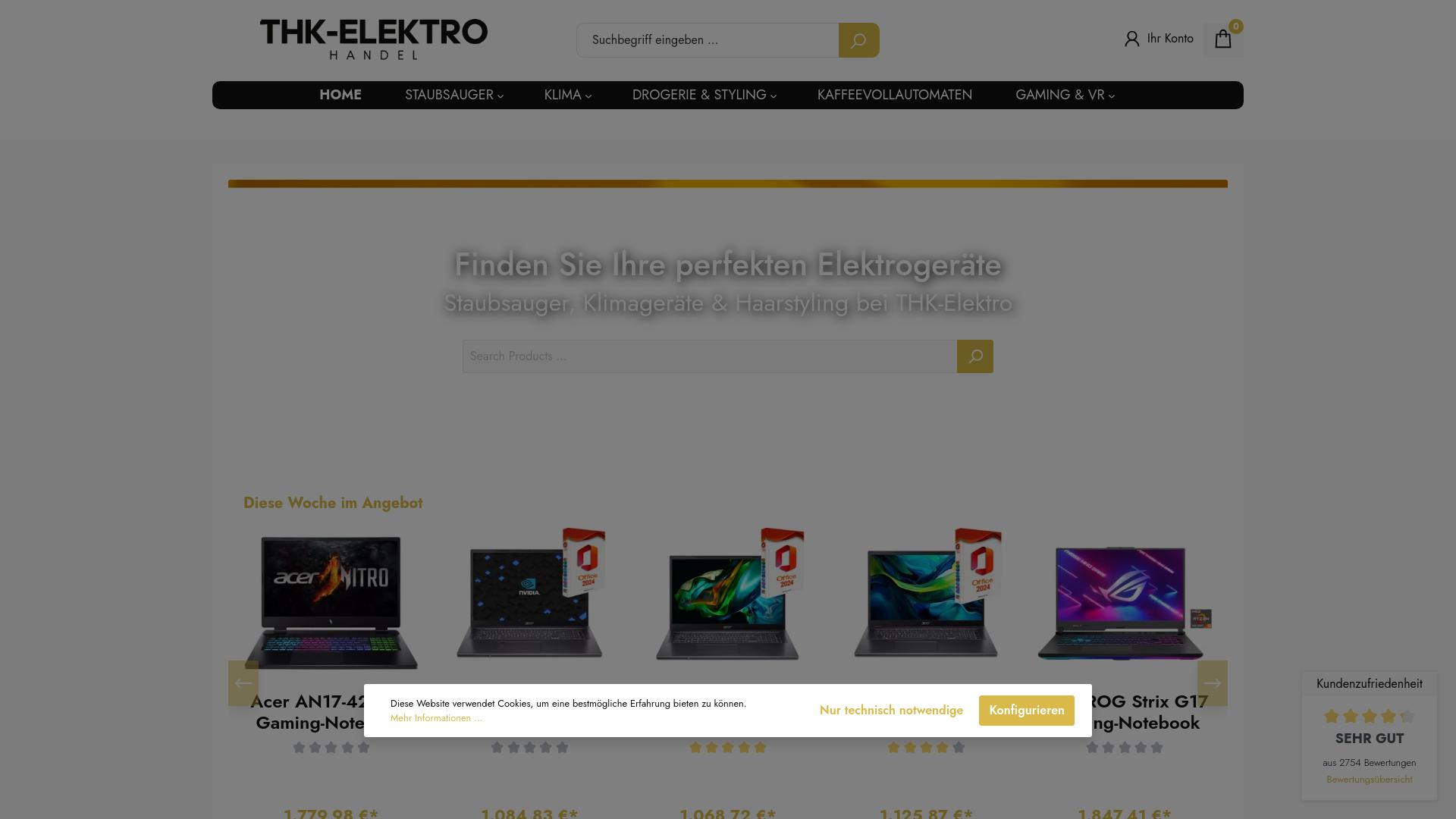 Screenshot thk-elektro24.de