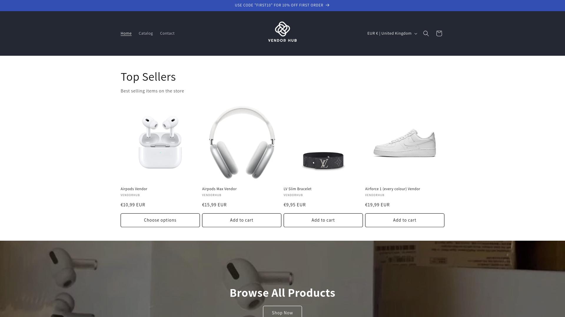 Screenshot vendorhub.store