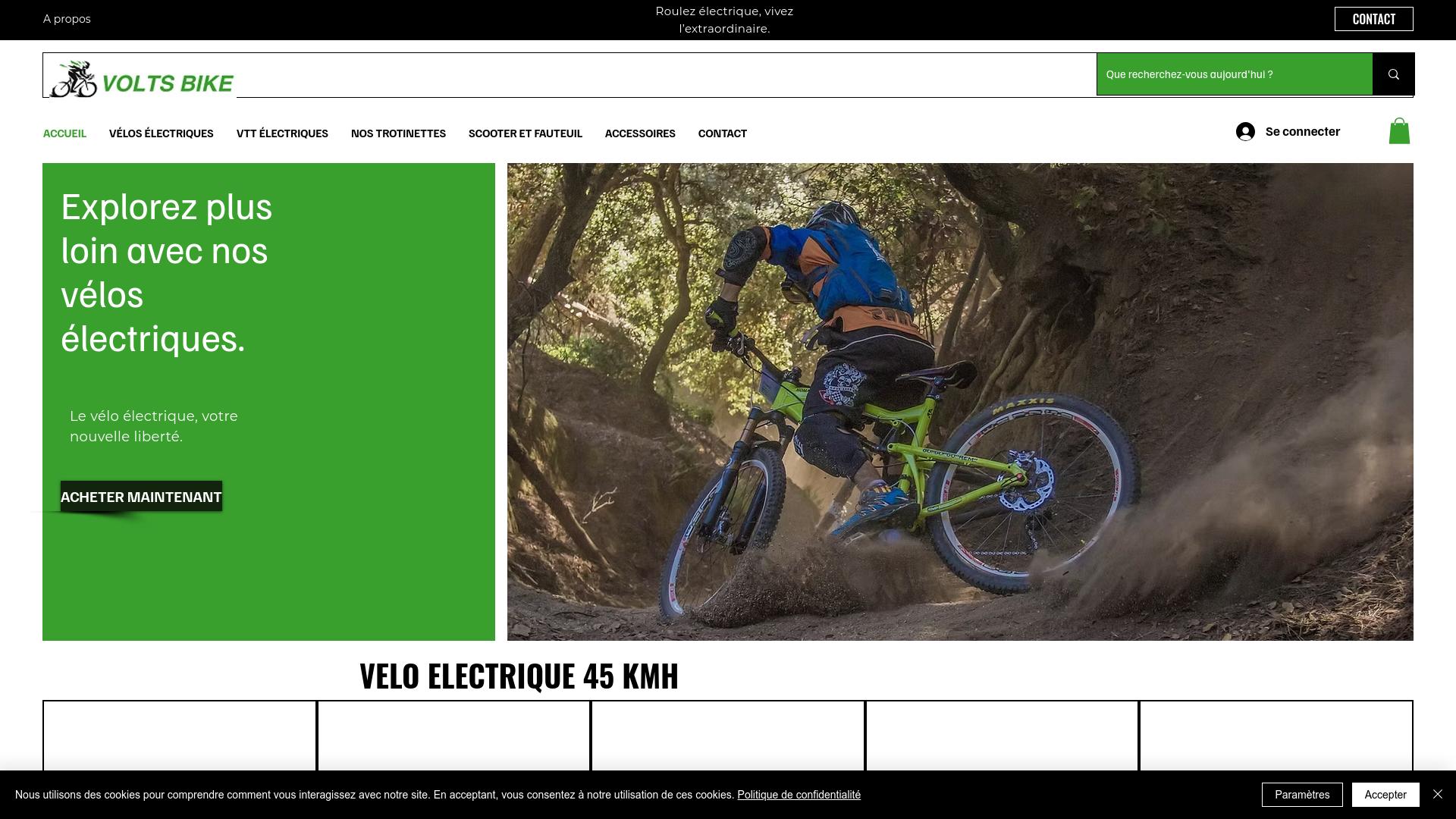 Screenshot voltsbikeshop.com