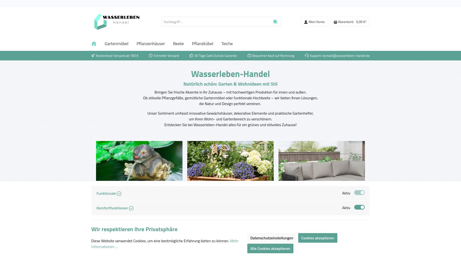 Screenshot wasserleben-handel.de