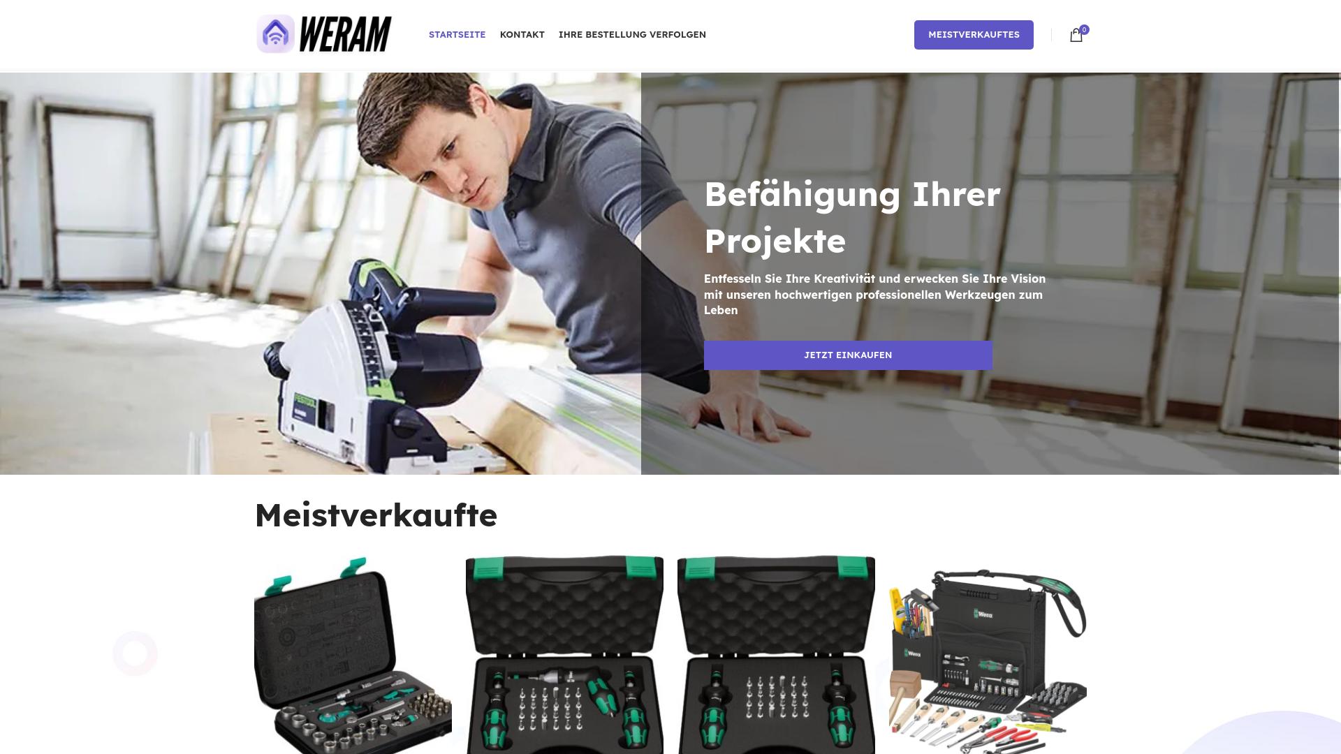 Screenshot weram.shop