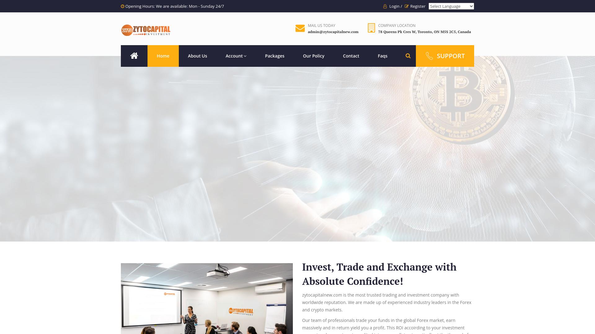 Screenshot zytocapitalnew.com