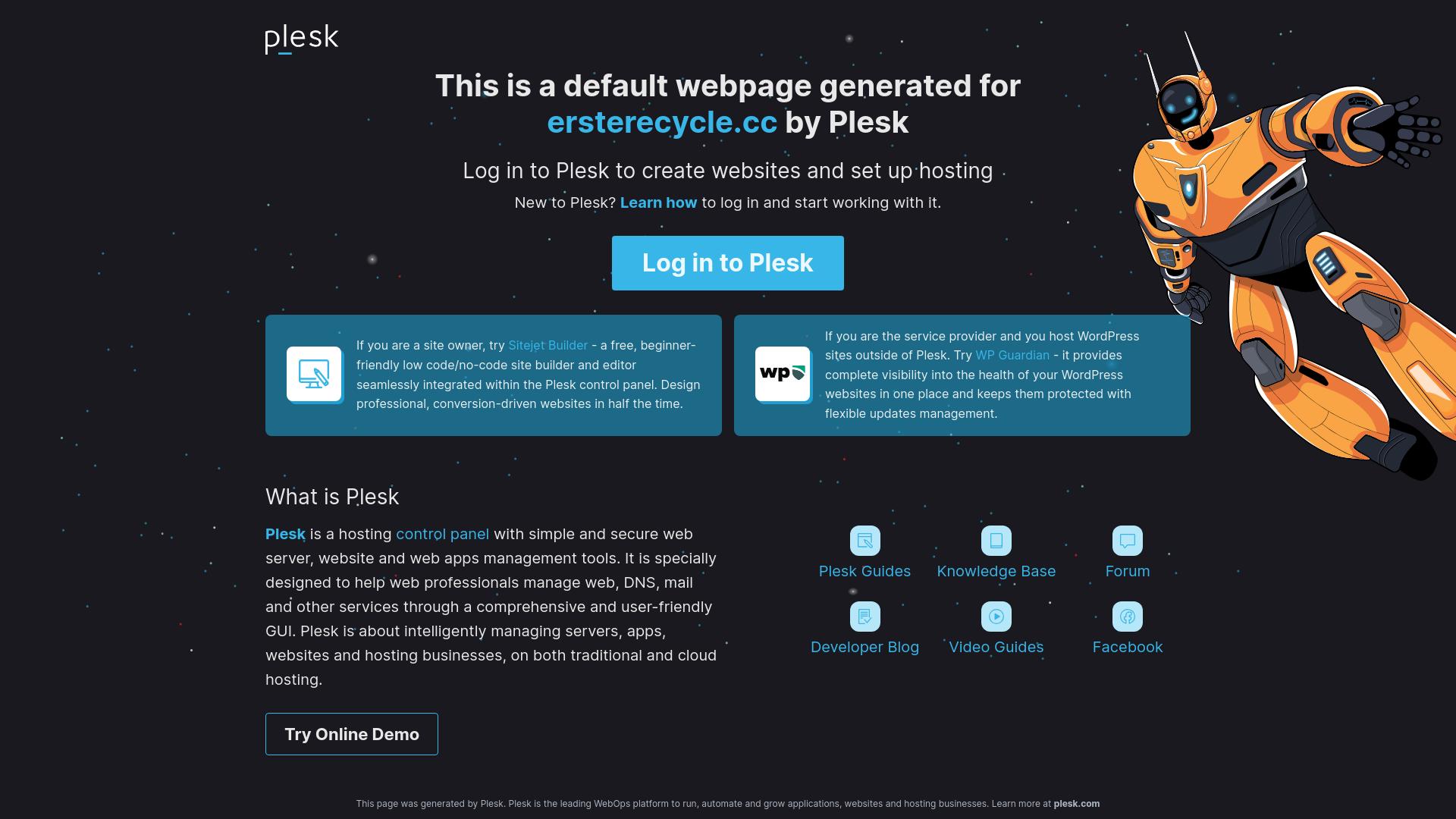Screenshot ersterecycle.cc